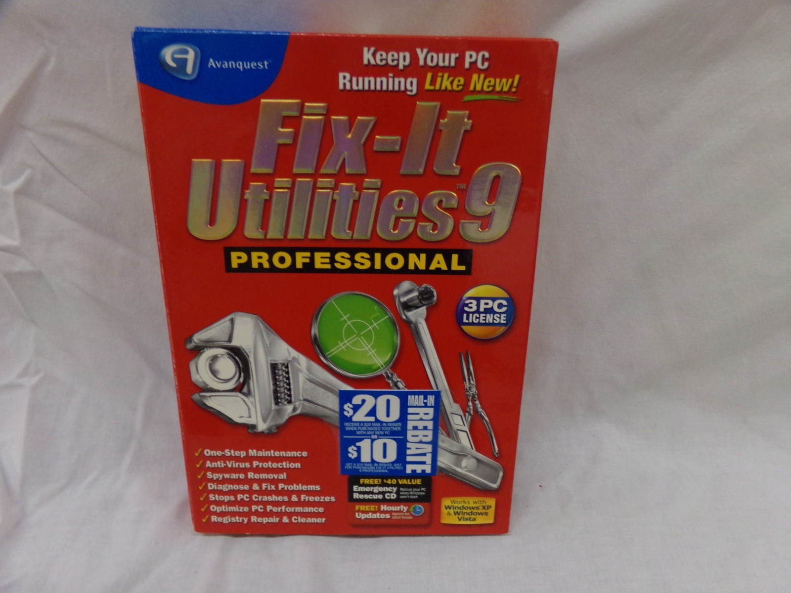 Fix-It Utilities 9 Professional PC Maintenance Windows XP & Vista AVANQUEST NEW