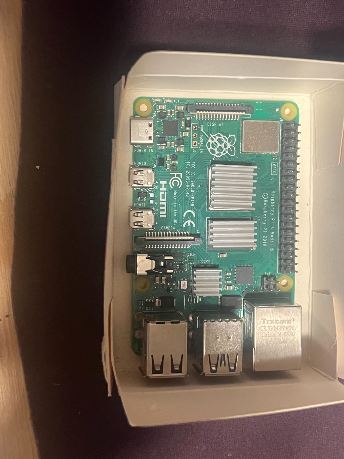 Raspberry Pi 4 Model B, 4GB DDR4 RAM Single Board Computer (RPI4-MODBP-4GB)