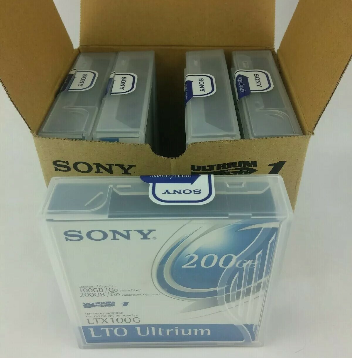 5 Sony LTX 100G LTO LTO1 Ultrium 100G 200GB Tape Cartridges LTX100GWW