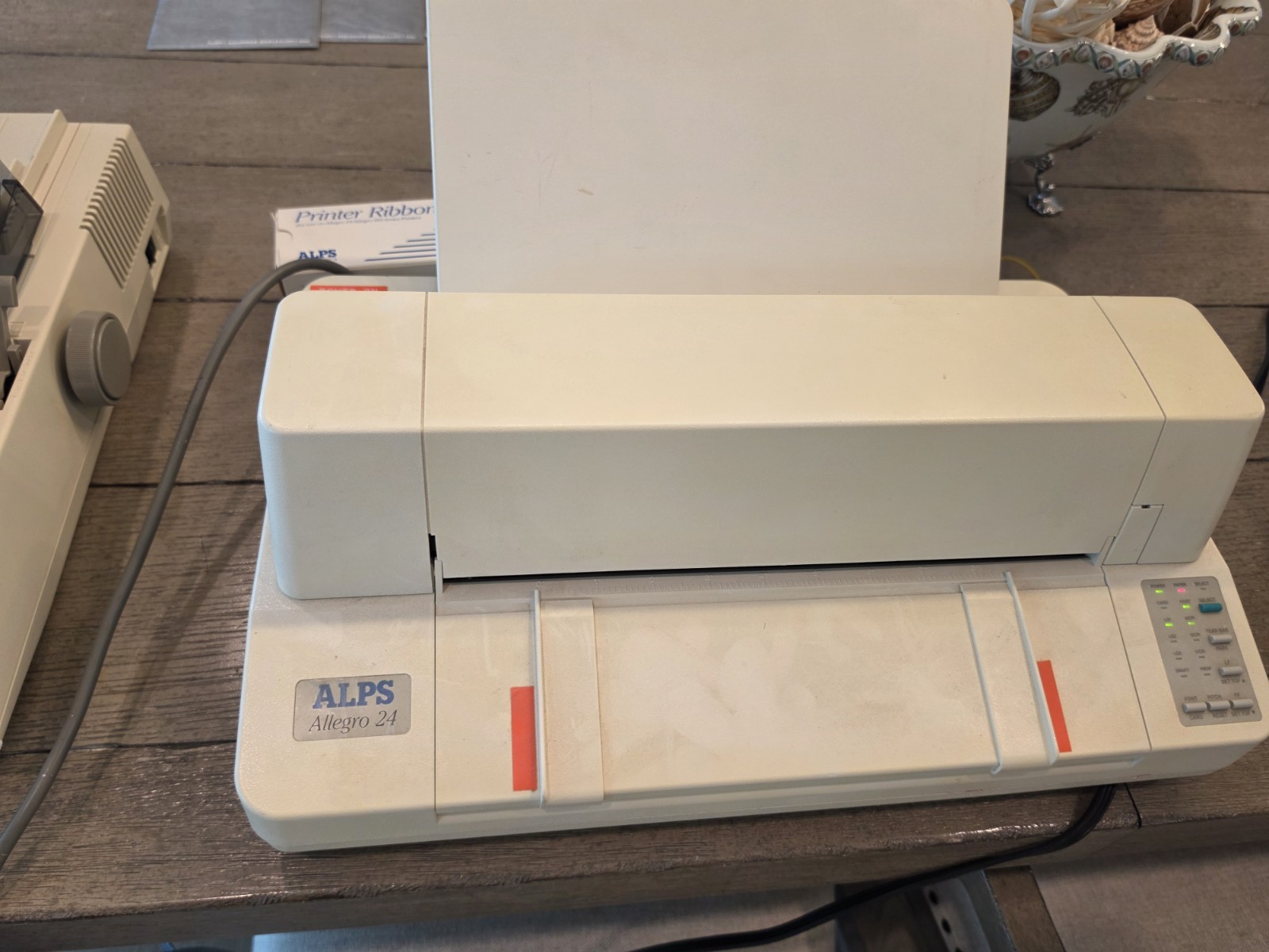Vintage ALPS Allegro 24 Dot-Matrix Printer IBM PC  Manual+ New Ribbon 