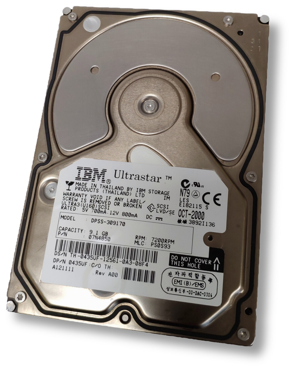 Ibm Ultrastar 36lp Dpss-309170 P/n: 07n4850 9 Gb
