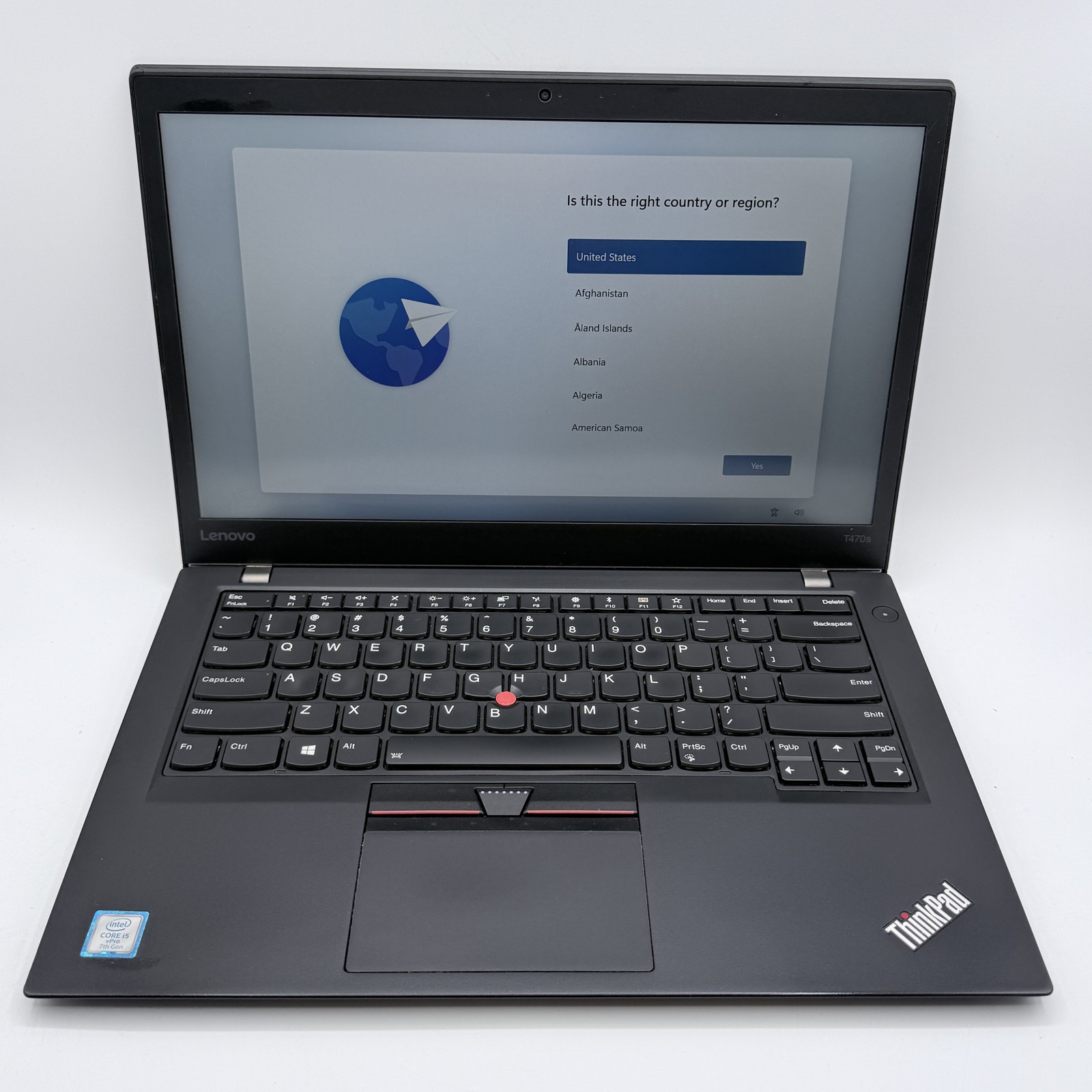 Lenovo ThinkPad T470s Intel Core i5-7300U 16GB 238GB SSD Batt 75% White Dots
