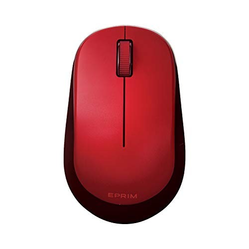 ELECOM Mouse Wireless Receiver Included M Size 3 Buttons BlueLED EPRIM Red