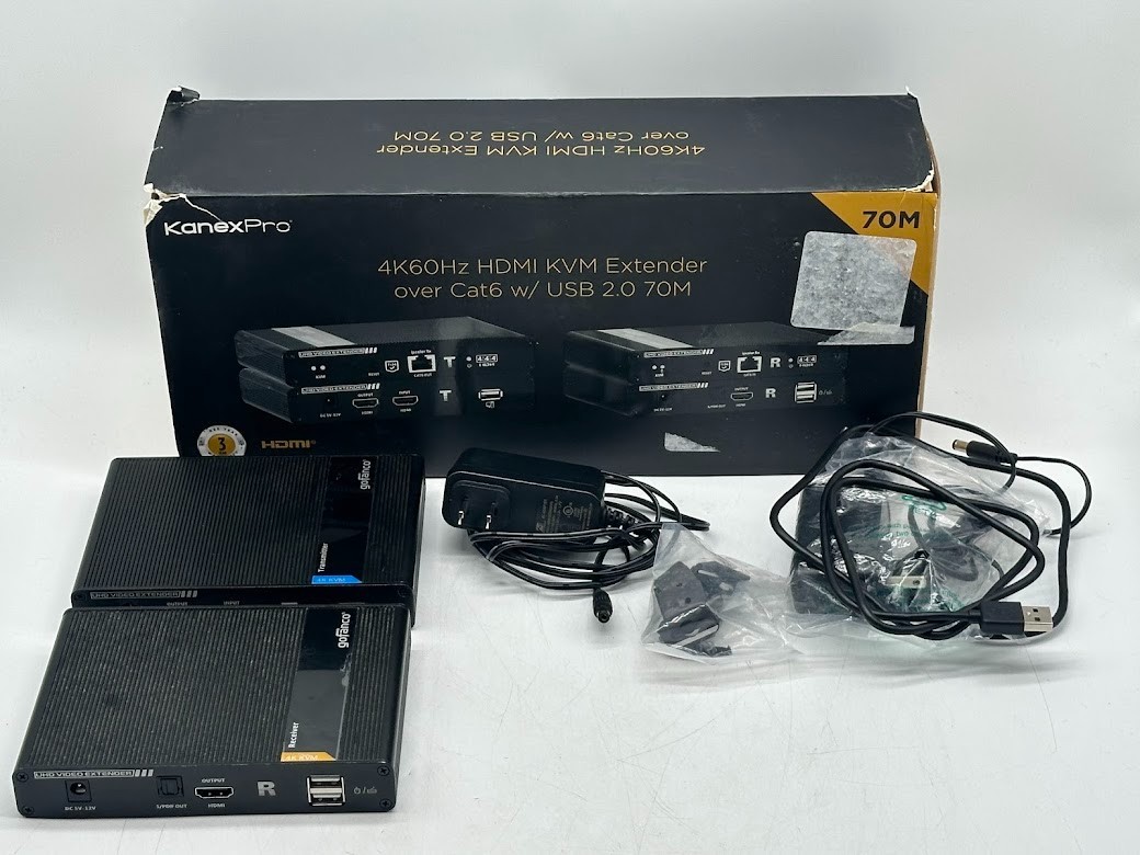 KanexPro 4K HDMI KVM Extender Kit over Cat 6 with USB 2.0 (230')