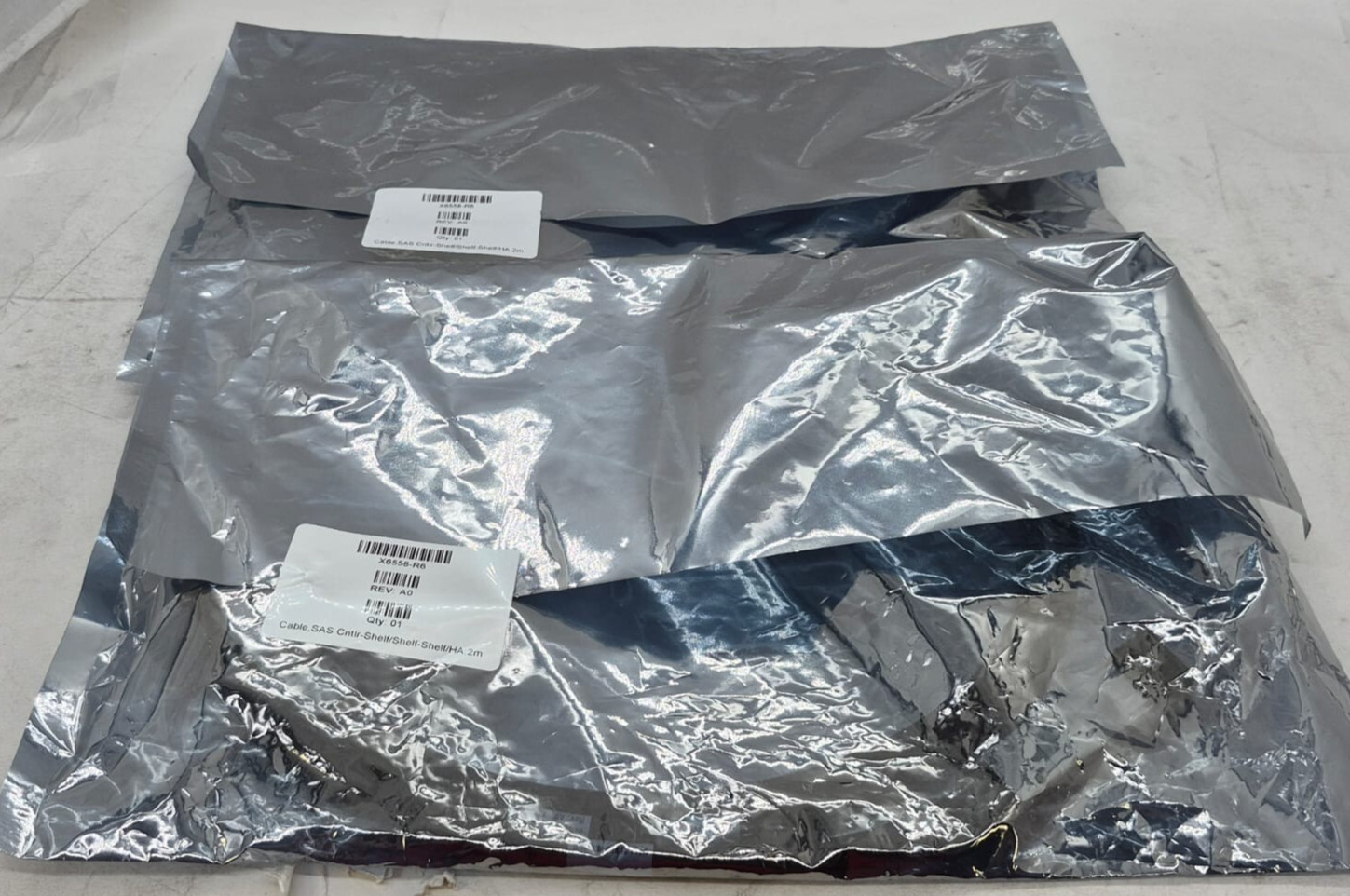 Lot of 2 NetApp X6558-R6 112-00177 External SAS 2M Cable