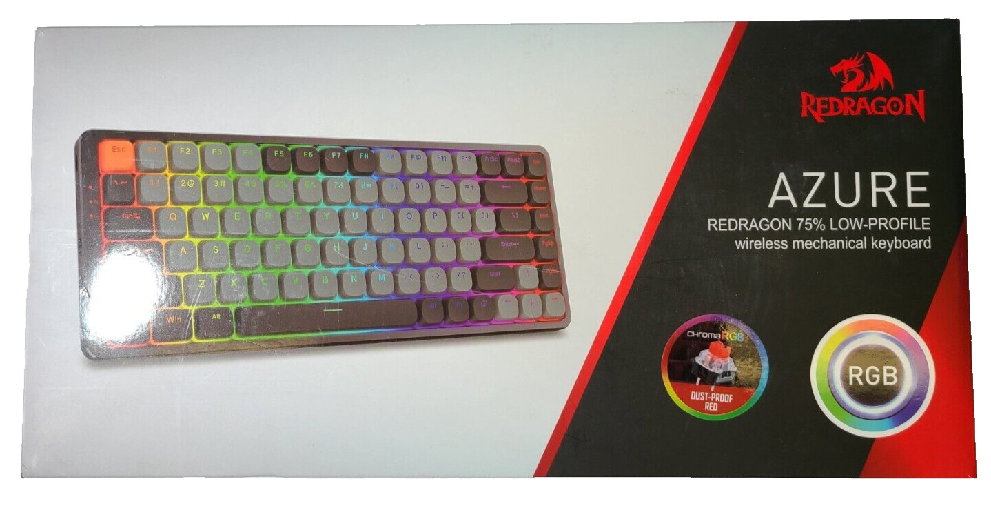 Redragon Azure 75% Mechanical Keyboard, Red Switches (K652GG-RGB-PRO)