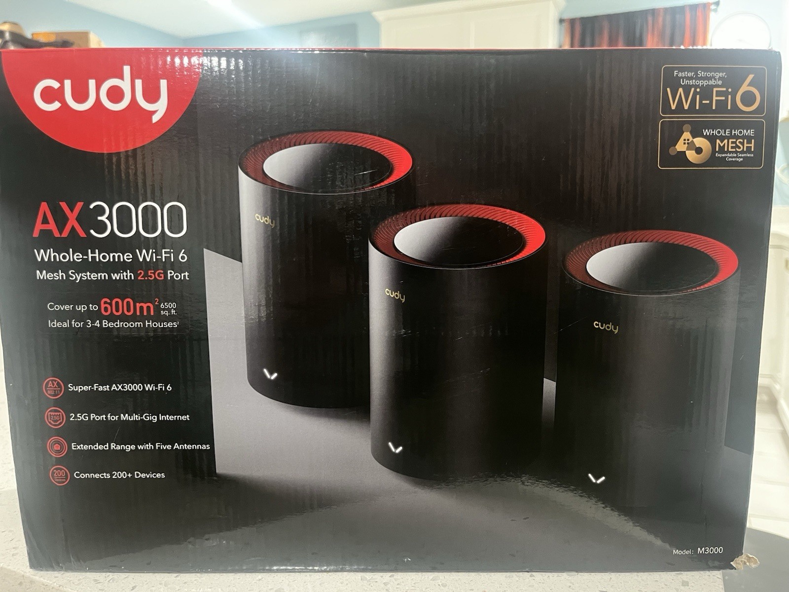 Cudy AX3000 2.5G Wireless Dual Band WiFi 6 Whole Home Mesh System | M3000 3-Pack