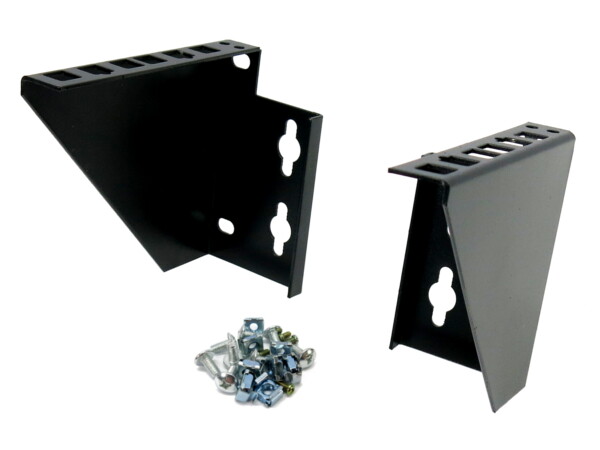 CNAweb 2U 19" Network Rack Bracket for Wallmount Vertical Hang or Desk Mount