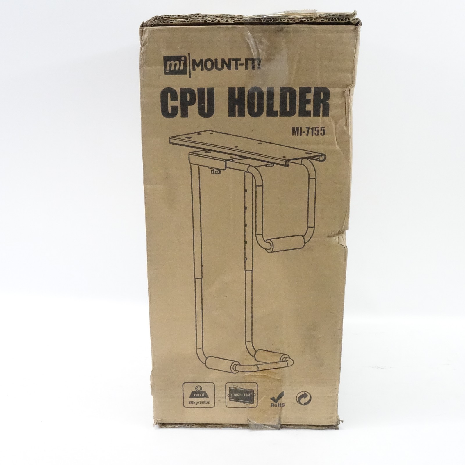 Mount-It Heavy Duty Under Desk Computer Mount, 10" Wide & 22" High - Open Box
