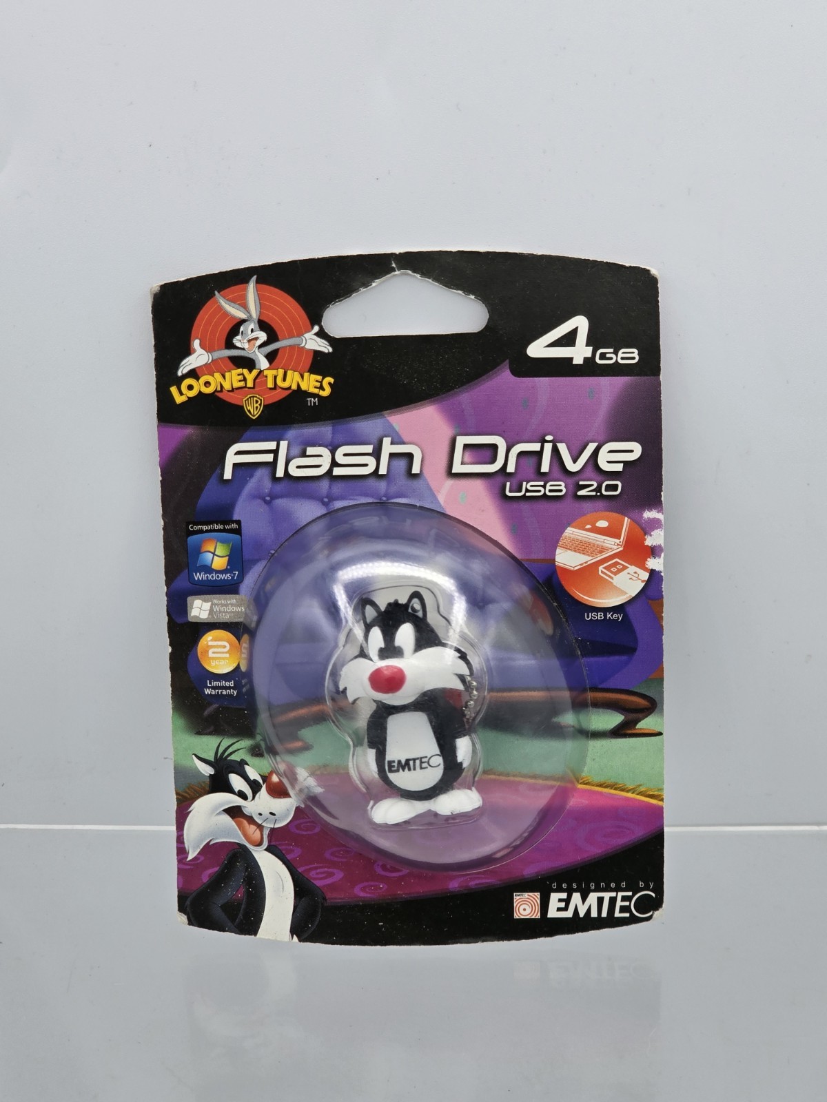 NEW Looney Tunes EMTEC Sylvester the Cat figure 4GB USB 2.0 Flash Drive