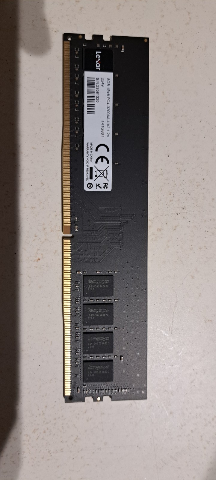 Ram DDR4 LEXAR 1x 8GB | PC4-3200AA-UA2 1.2V