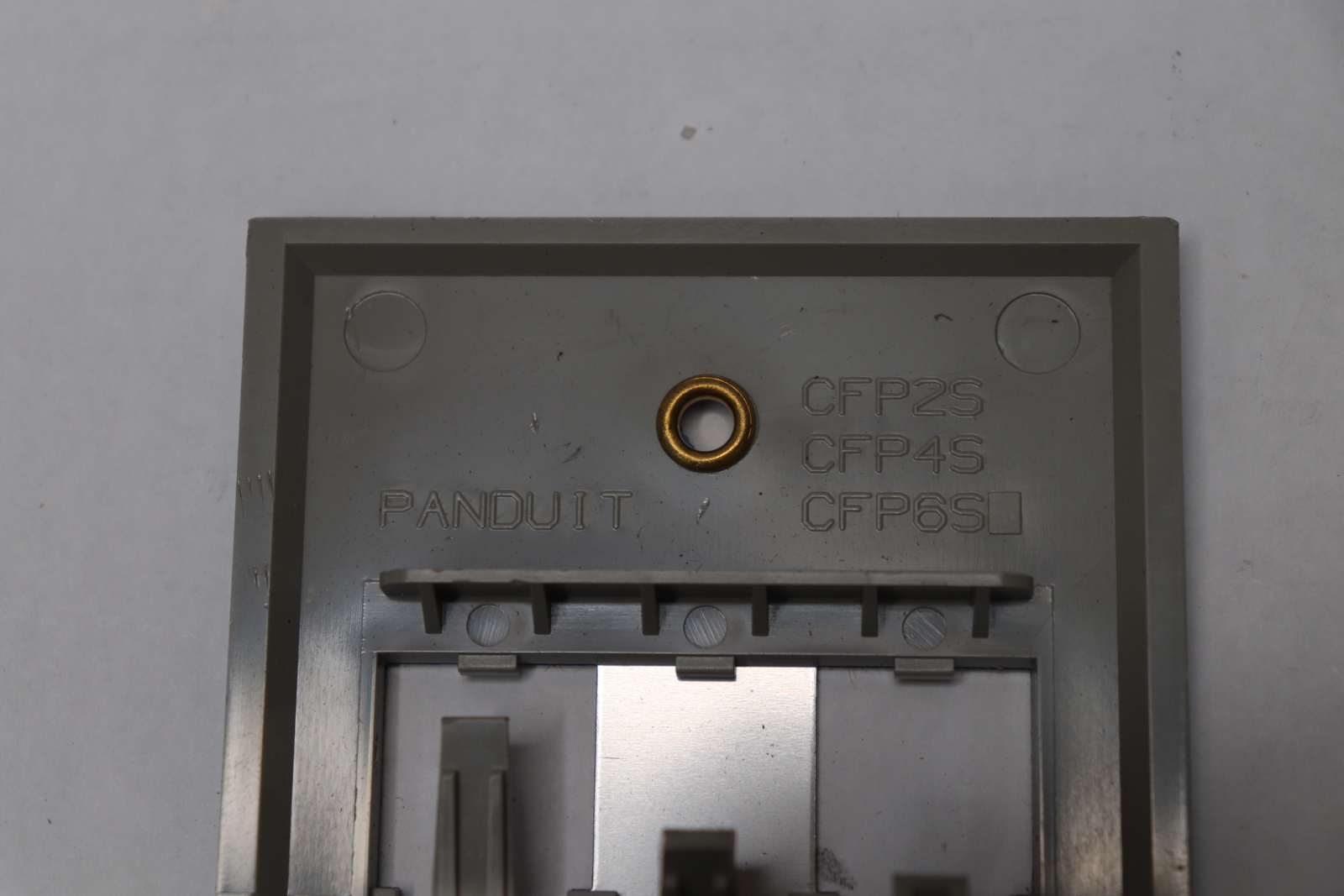 Panduit 1-Gang 4-Port Faceplate 304 Stainless Steel CFP4SY
