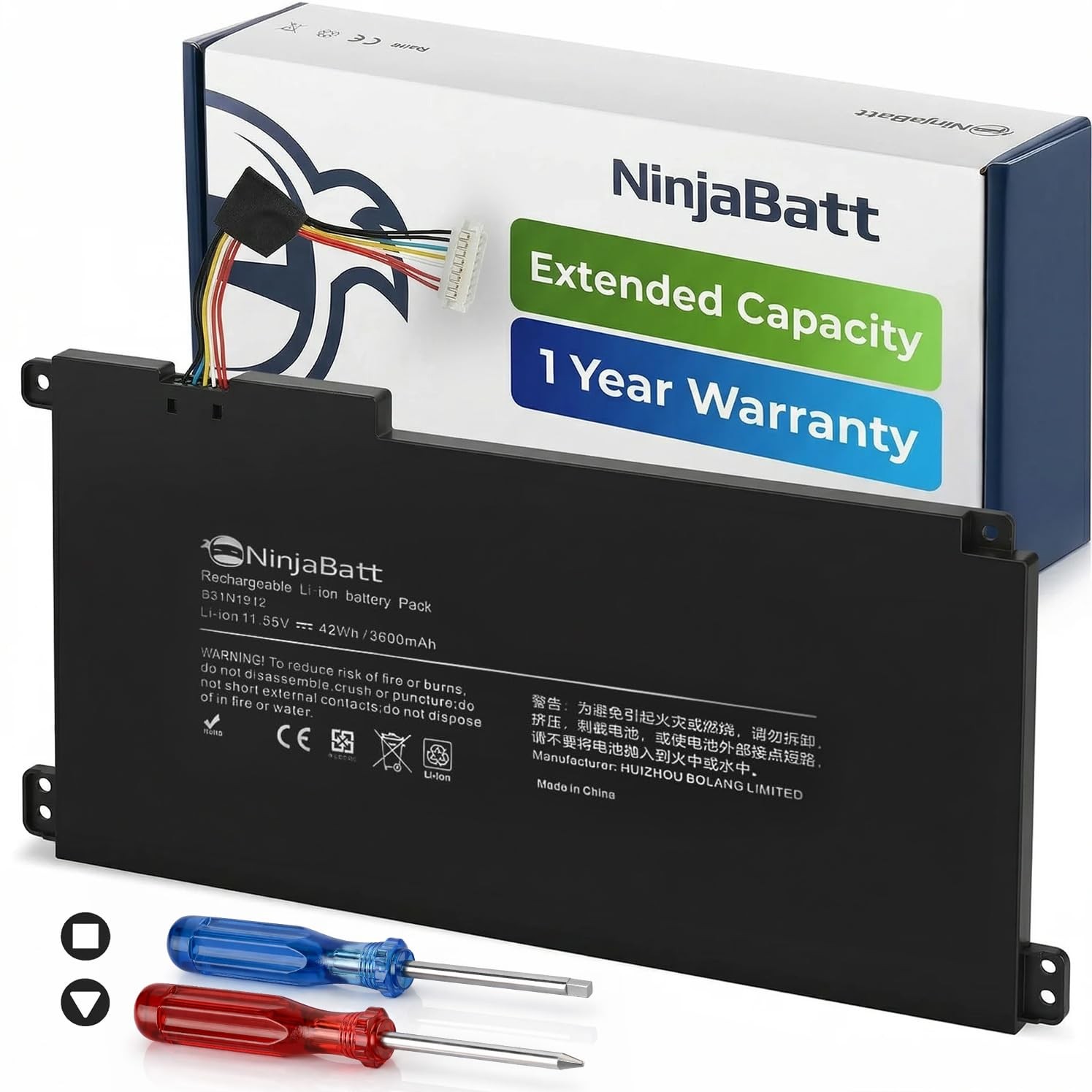 NinjaBatt Battery for Asus VivoBook B31N1912 C31N1912 E410MA ASUS