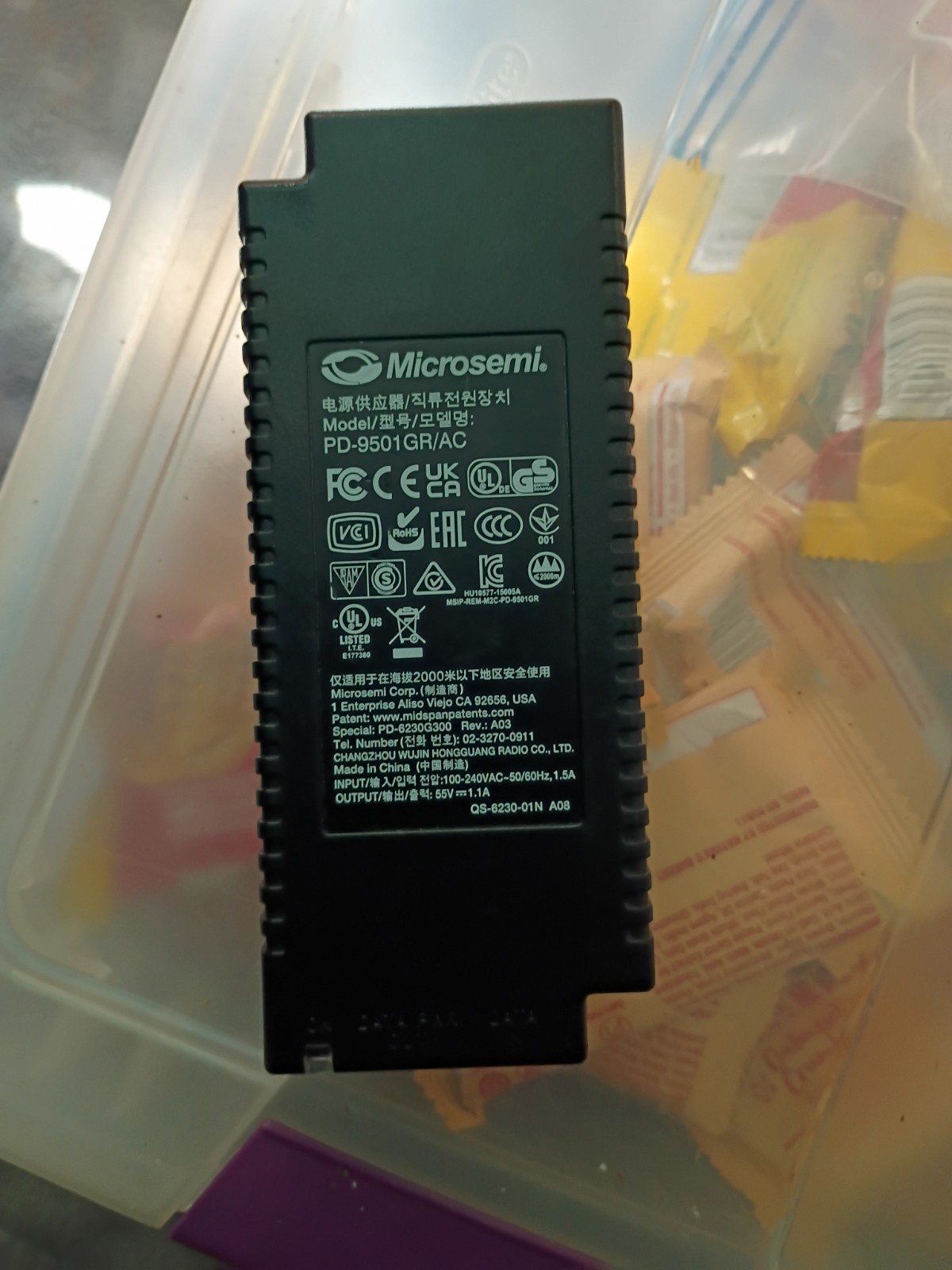 Genuine Microsemi PD-9001GR/AT/AC Power 30W PoE Injector OEM