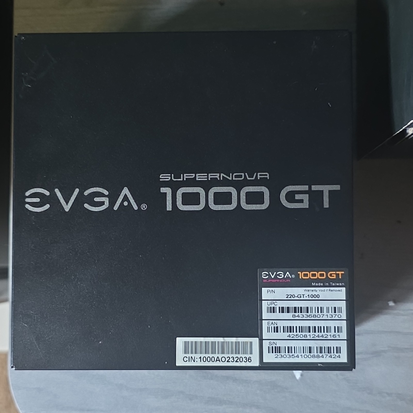 EVGA SuperNOVA 1000 GT 1000W 80 Plus Gold Fully Modular ATX PSU Black