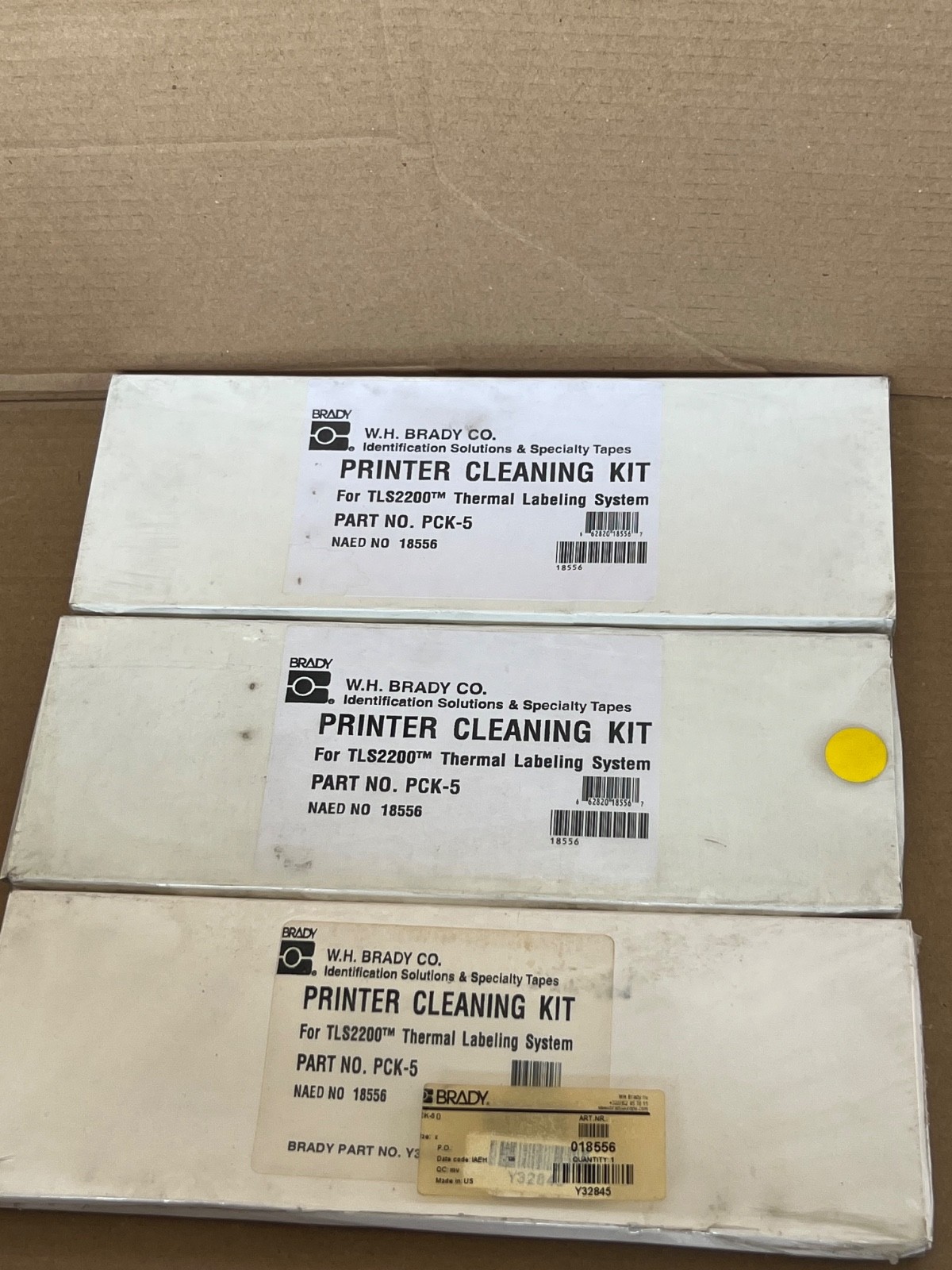 (Lot 3 Pcs) Brady PCK-5 Printer Cleaning Kit