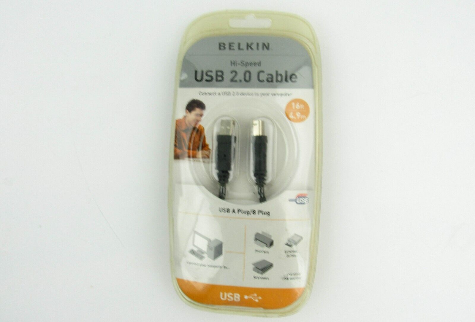 Belkin HI-Speed USB 2.0 Cable 16 Ft NEW SEALED