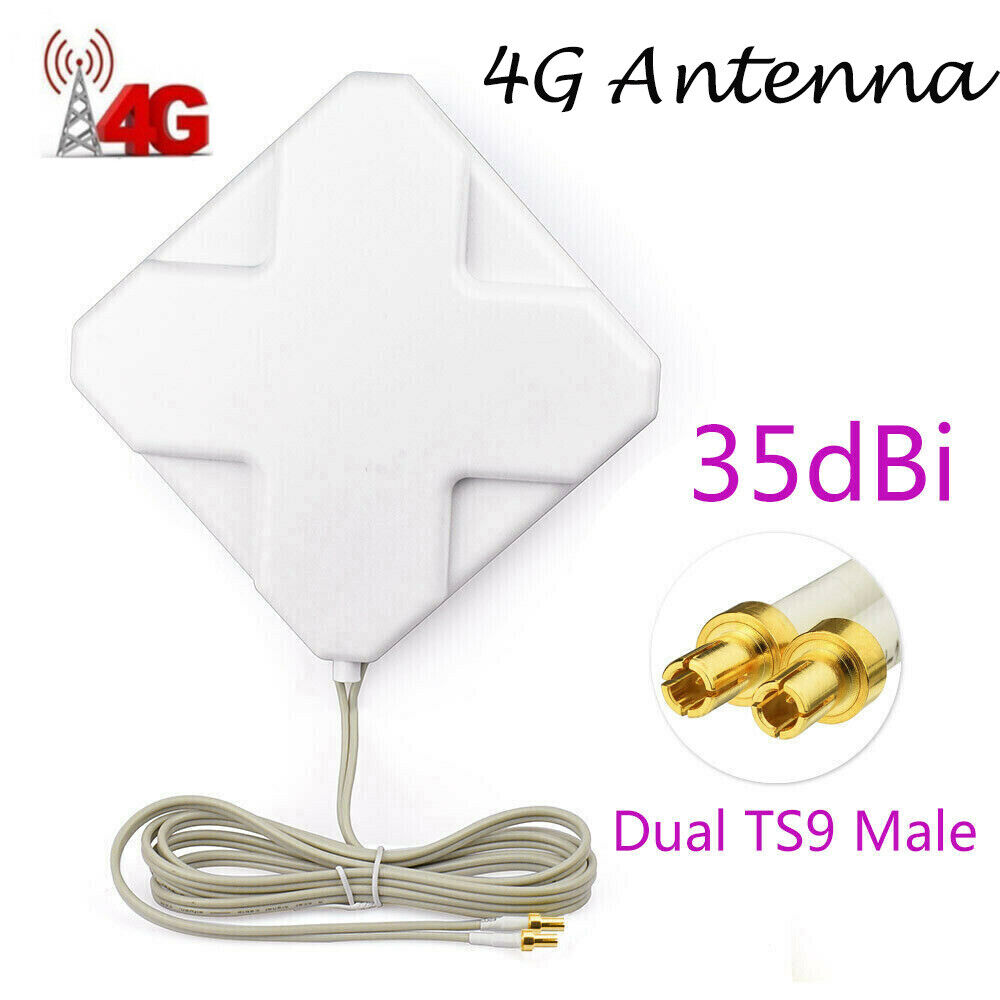 35dBi 4G LTE Signal Booster Ampllifier Antenna MIMO Dual TS9 For Huawei /ZTE