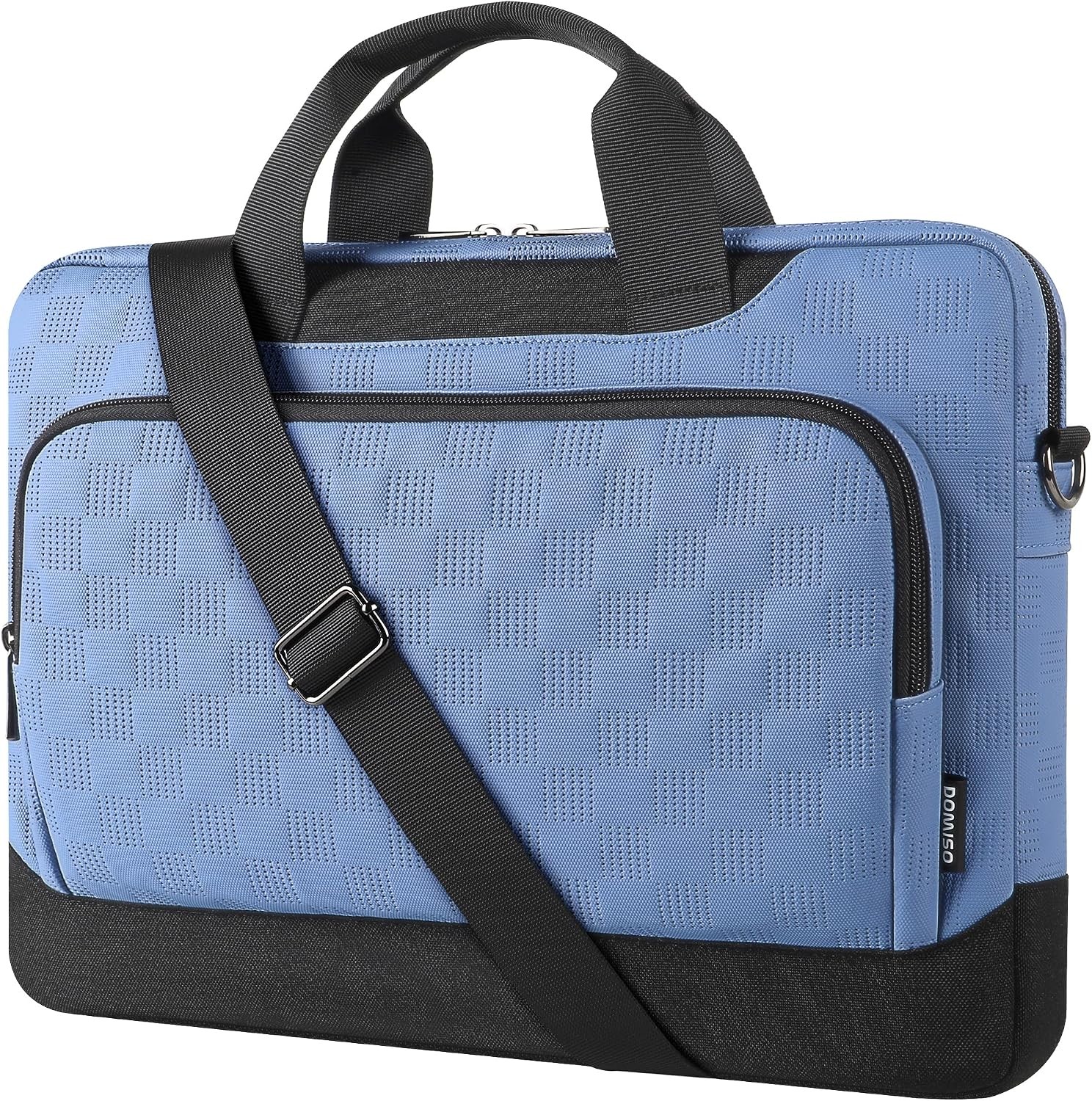 Durable Business Briefcase Laptop Bag 17-17.3 Inch for Men Women, Waterproof Blu