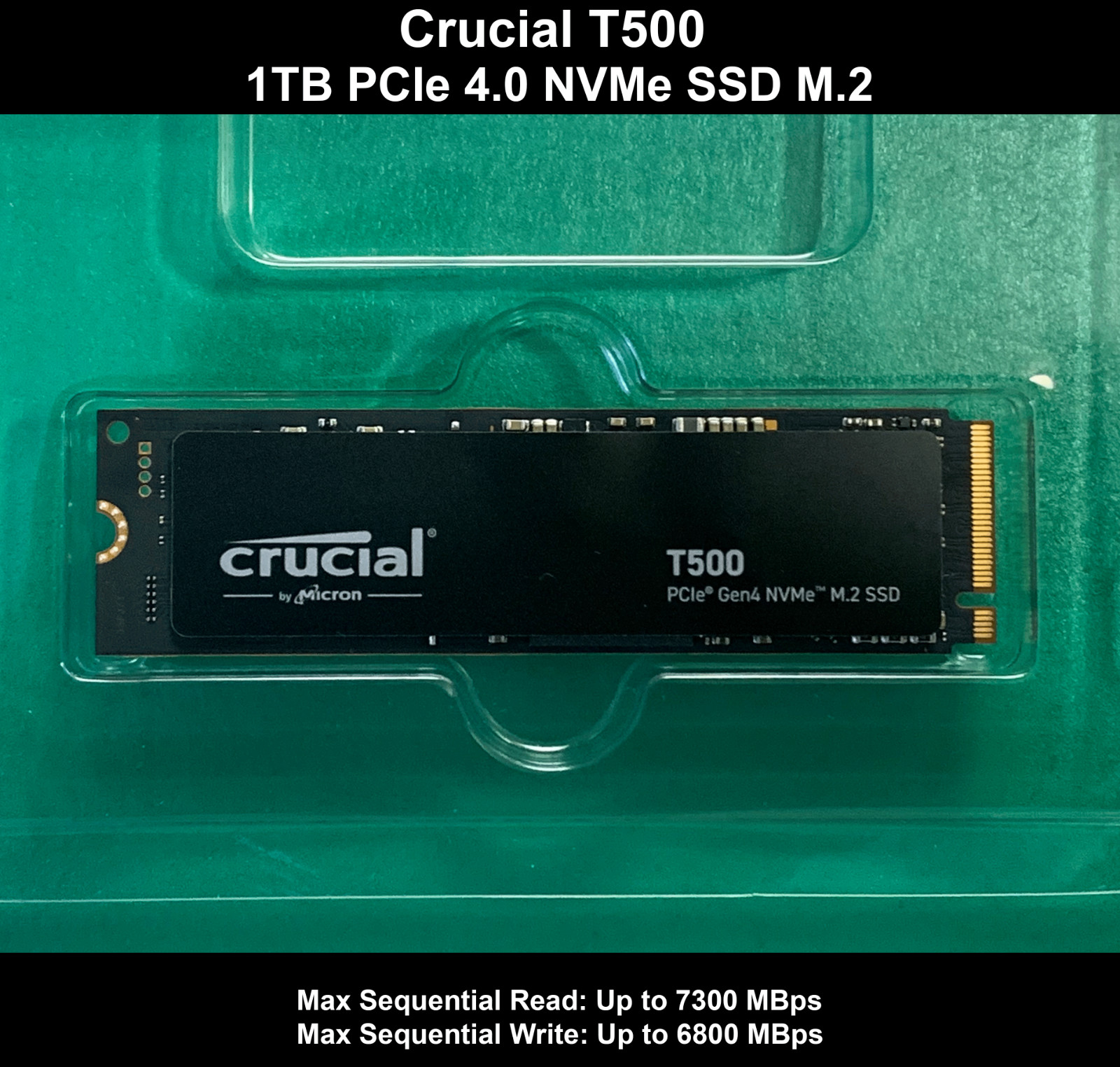 1TB Crucial T500  PCIe 4.0 NVMe M.2 2280 Internal Gaming SSD CT1000T500SSD8 -New