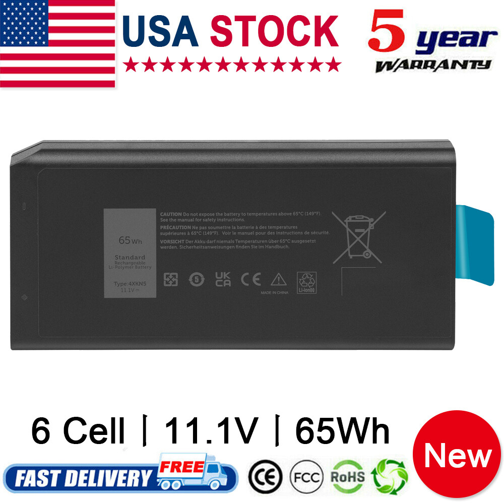 65WH XRJDF 4XKN5 CJ2K1 XN4KN Battery for Dell Latitude 5404 5414 7414 7404 E5404