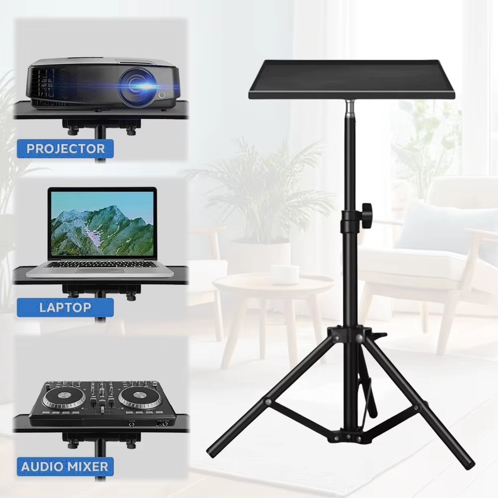 55CM Adjustable Laptop Projector Tripod Stand Universal Tray 1 4 Inch Thread 
