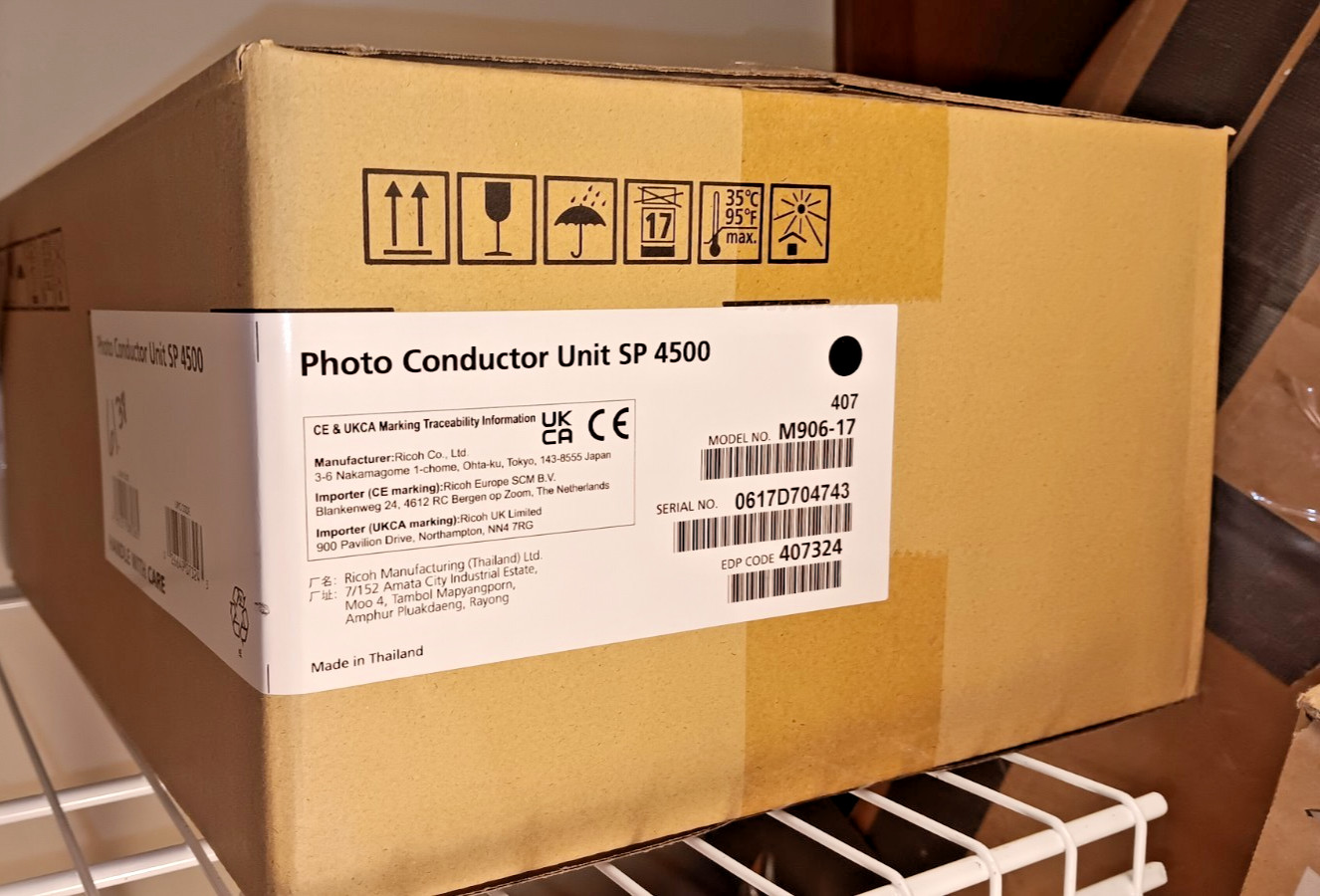 NEW FACTORY SEALED OEM RICOH IMAGING DRUM UNIT PHOTO CONDUCTOR SP 4500 407324