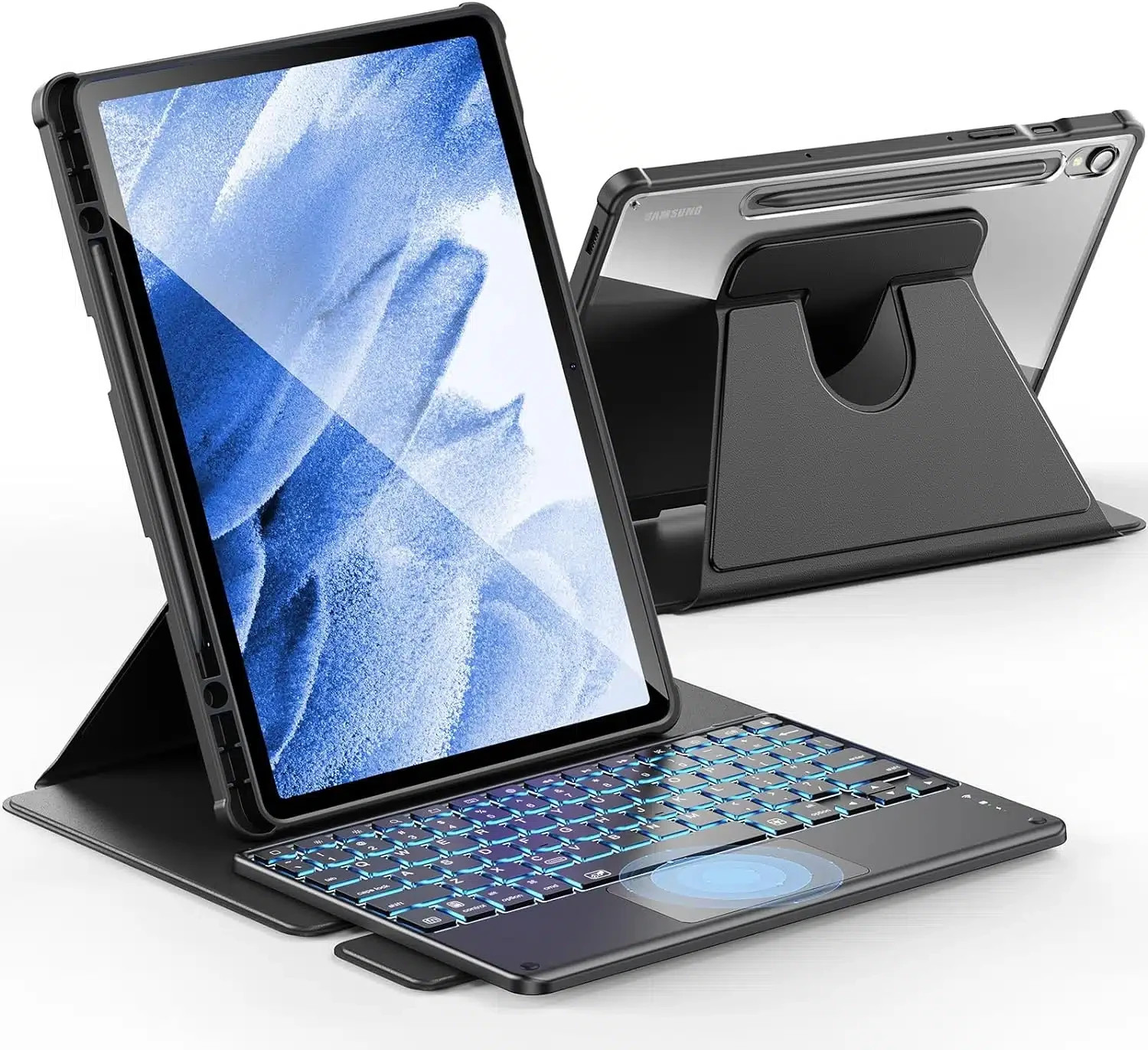 Infiland Keyboard Case for Samsung Galaxy Tab S9 11" (2023) - Backlit Trackpad F
