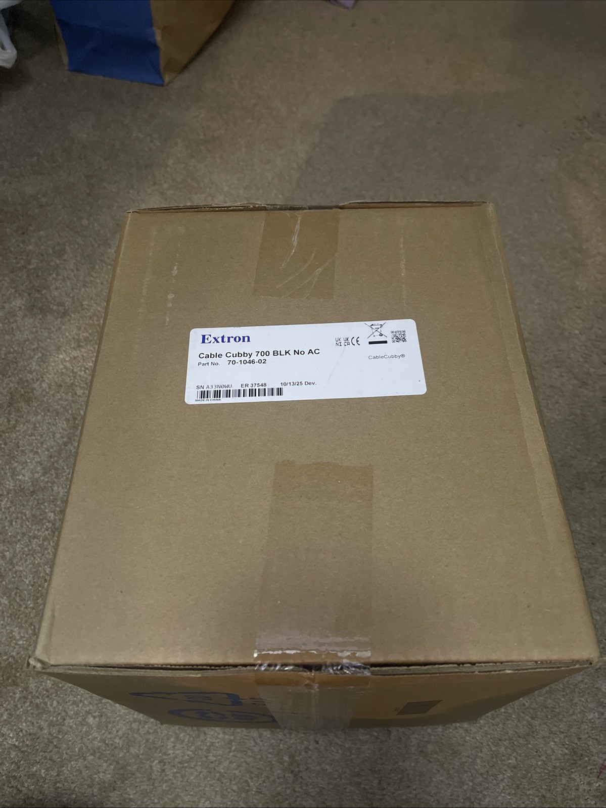 Extron Cable Cubby 700 BLK No AC 70-1046-02