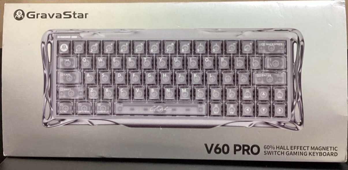 GravaStar V60 60% Hall Effect Magnetic Switch USB-C Illuminated Black QWERTY