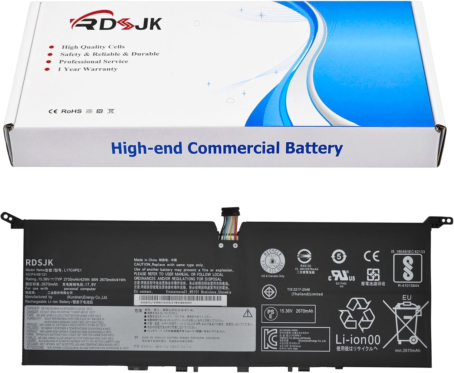 L17C4PE1 L17M4PE1 L17S4PE1 Laptop Battery for Lenovo Ideapad 730S 13IWL 81JB