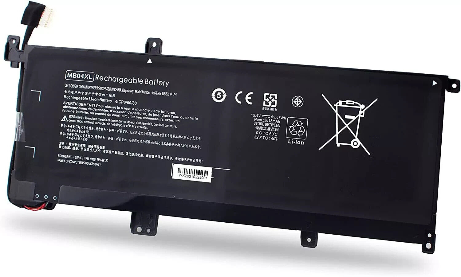 55.67WH MB04XL Battery For HP ENVY X360 M6-AQ103DX 15-AQ 15-AR HSTNN-UB6X