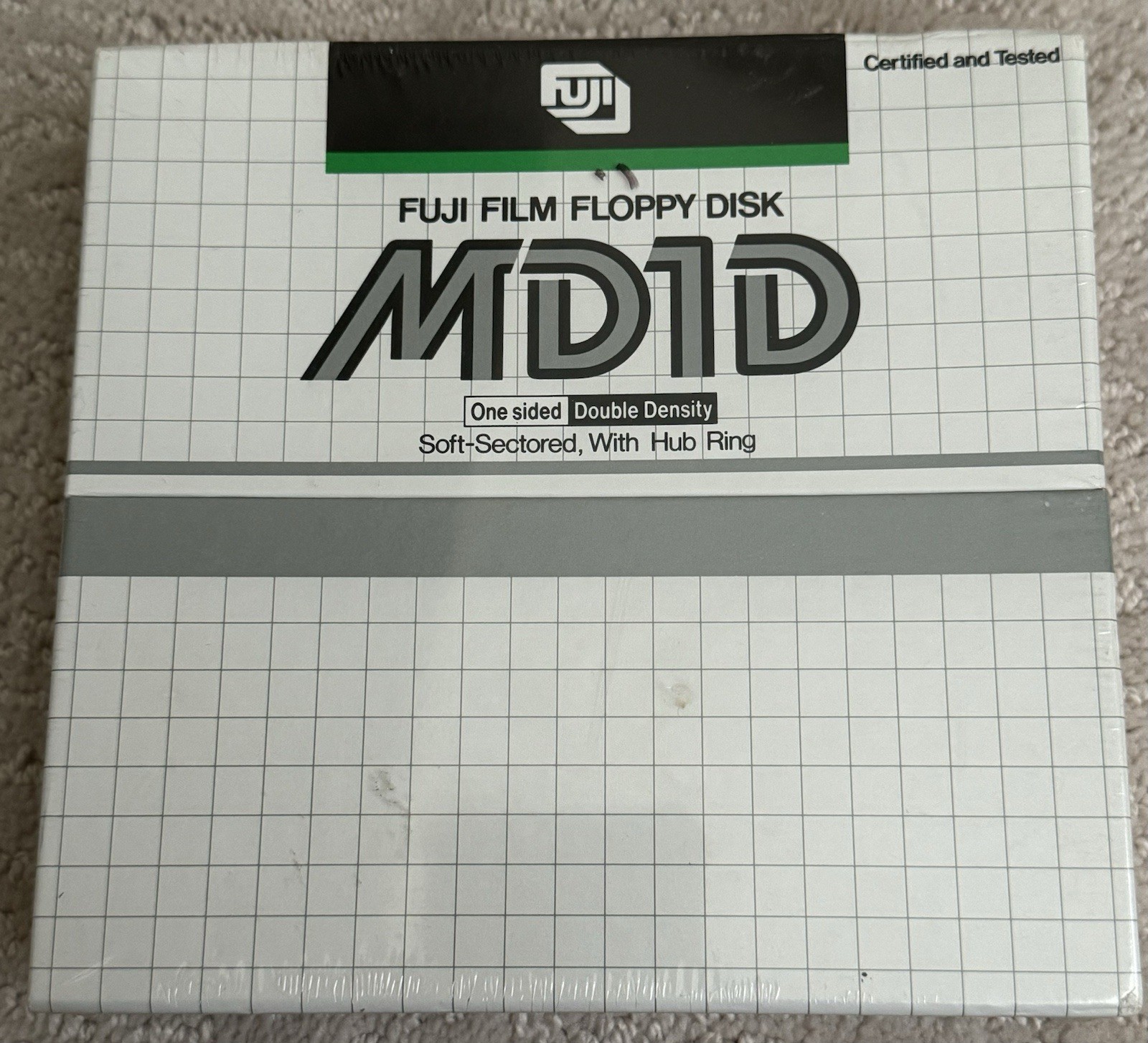 Fuji Film MD1D 5.25" Floppy Disks One Sided Double Density 10 Pack Sealed