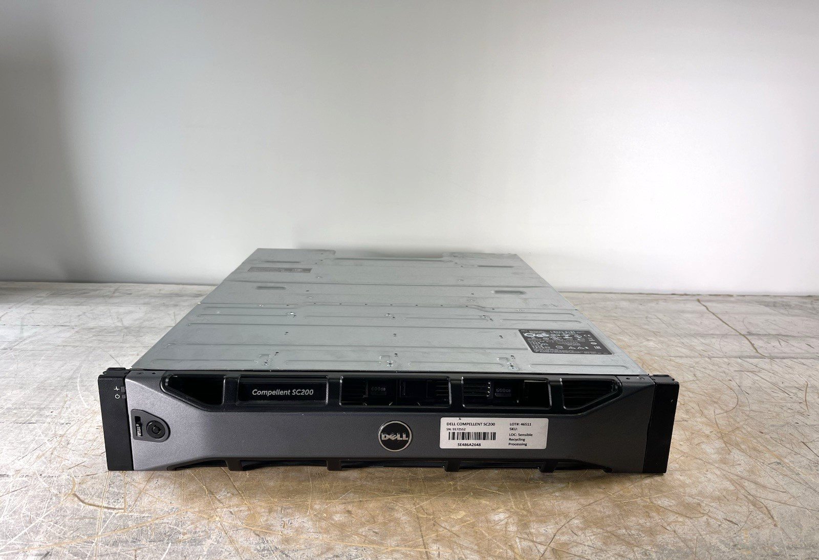 DELL COMPELLENT SC200 12 BAY STORAGE EXPANSION ARRAY - (POWER TESTED)