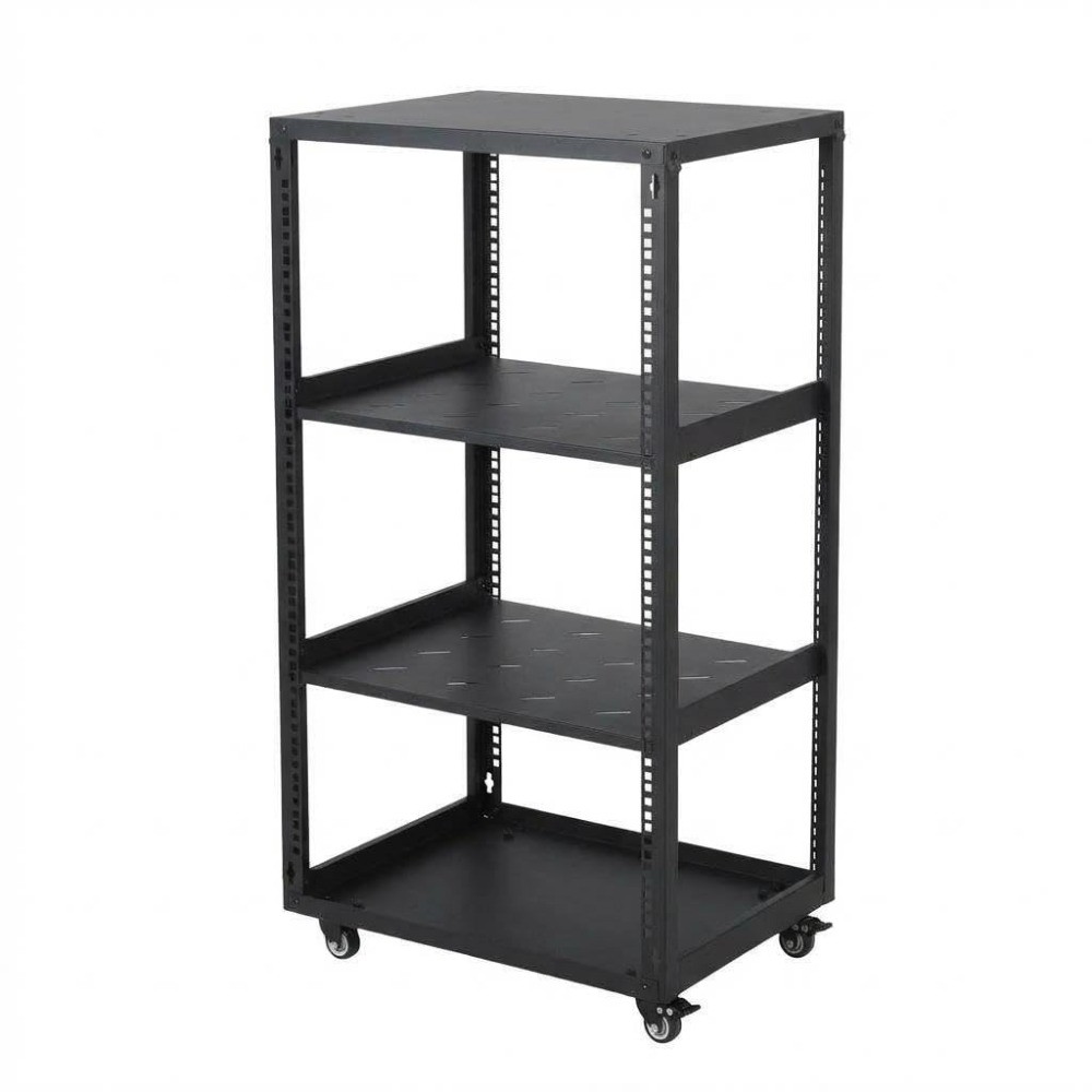 15U 20U Open Frame Server Rack with Casters Wall Mount or Floor for IT and AV