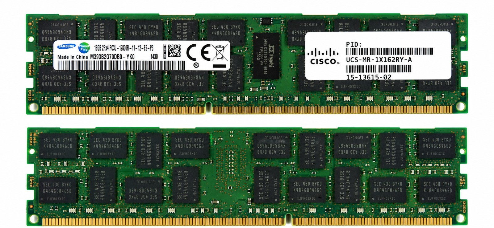 Cisco UCS-MR-1X162RY-A 16GB DDR3-1600 PC3L-12800R ECC RDIMM Samsung Server RAM