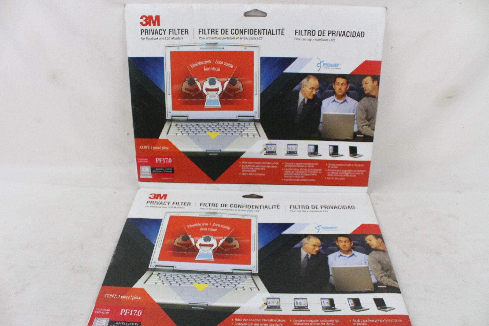 2 NEW 3M Privacy Filter Laptop 17" Notebook Filter PF17.0 10.64"x13.30" Standard