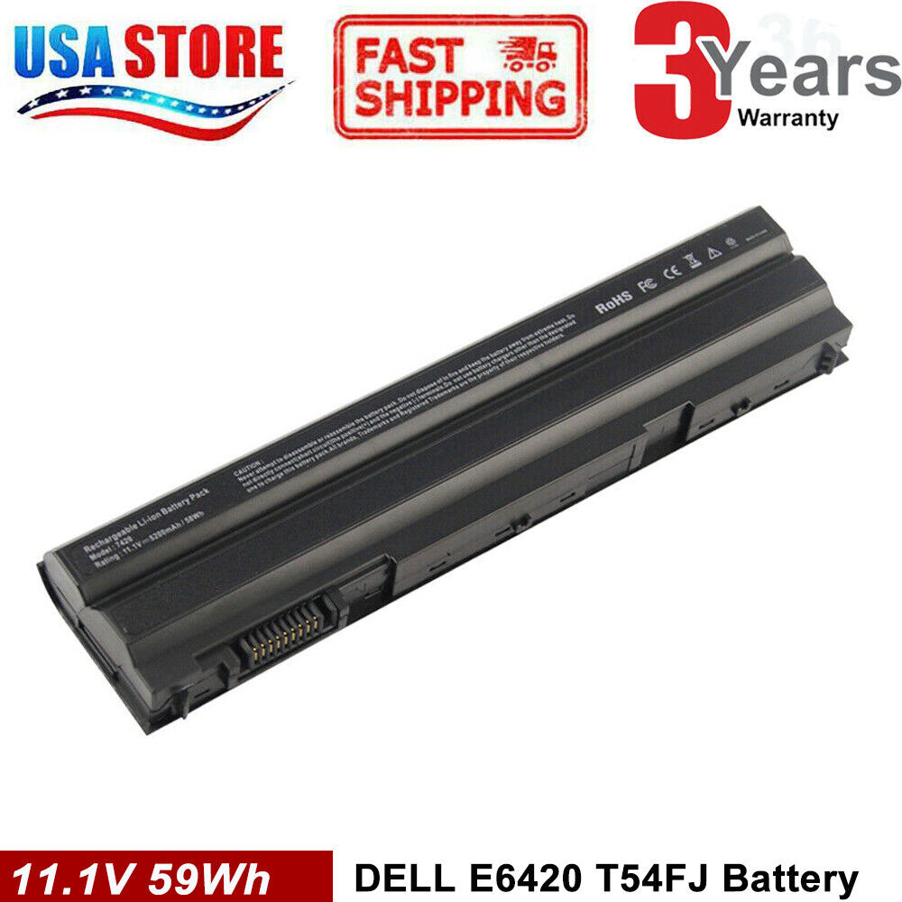 58Wh T54FJ E6420 Battery For Dell Latitude M5Y0X E5420 E6430 E6520 8858X NHXVW