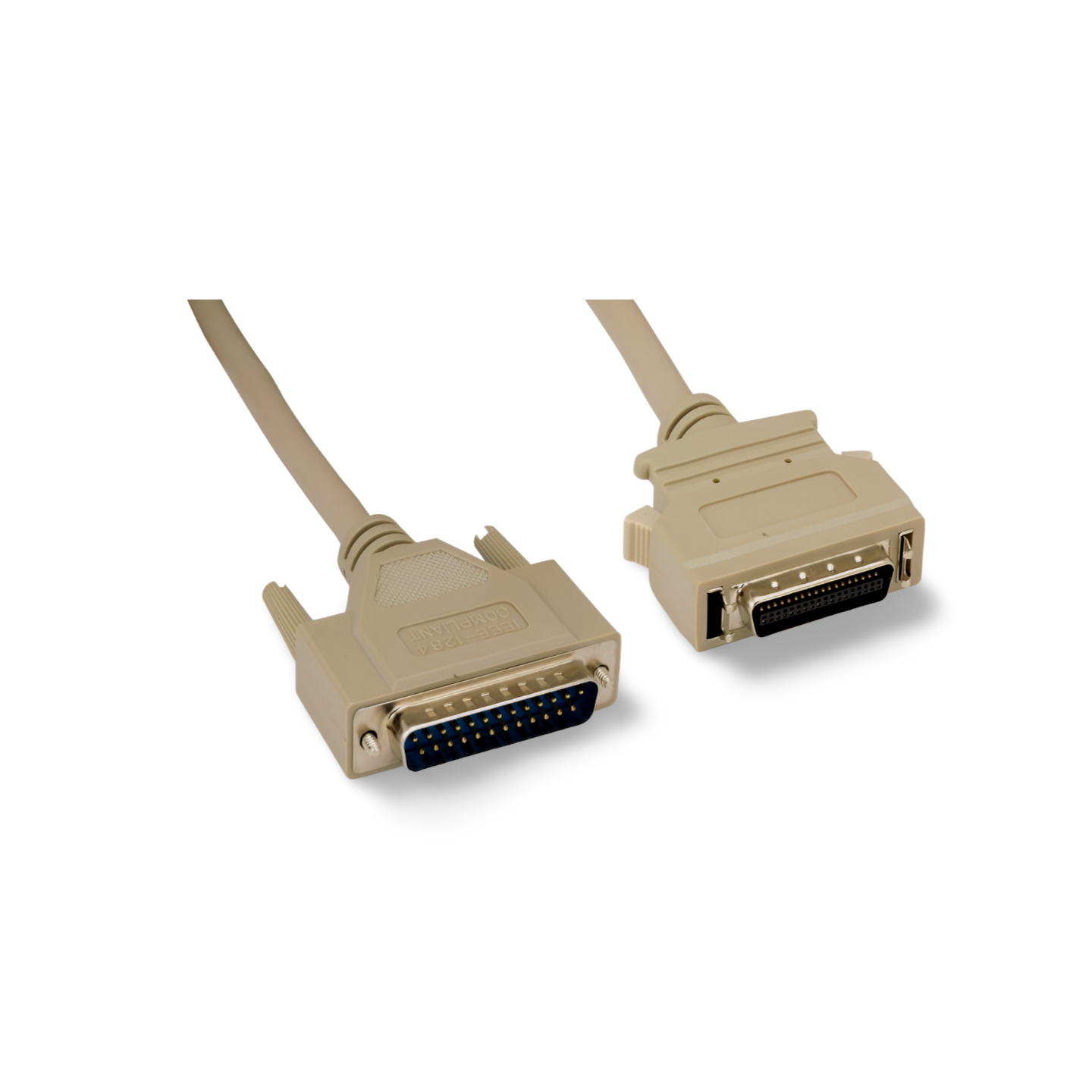 25ft Parallel Printer Cable IEEE-1284 A-C DB25 Male to HPCN36 Male - Beige