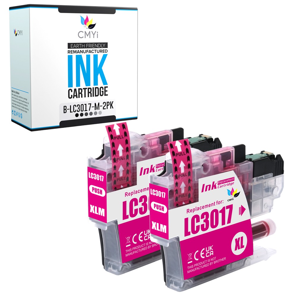 2-Pack Compatible CMYi LC3017M Ink Cartridges fits Brother MFC-J5335DW J6530DW