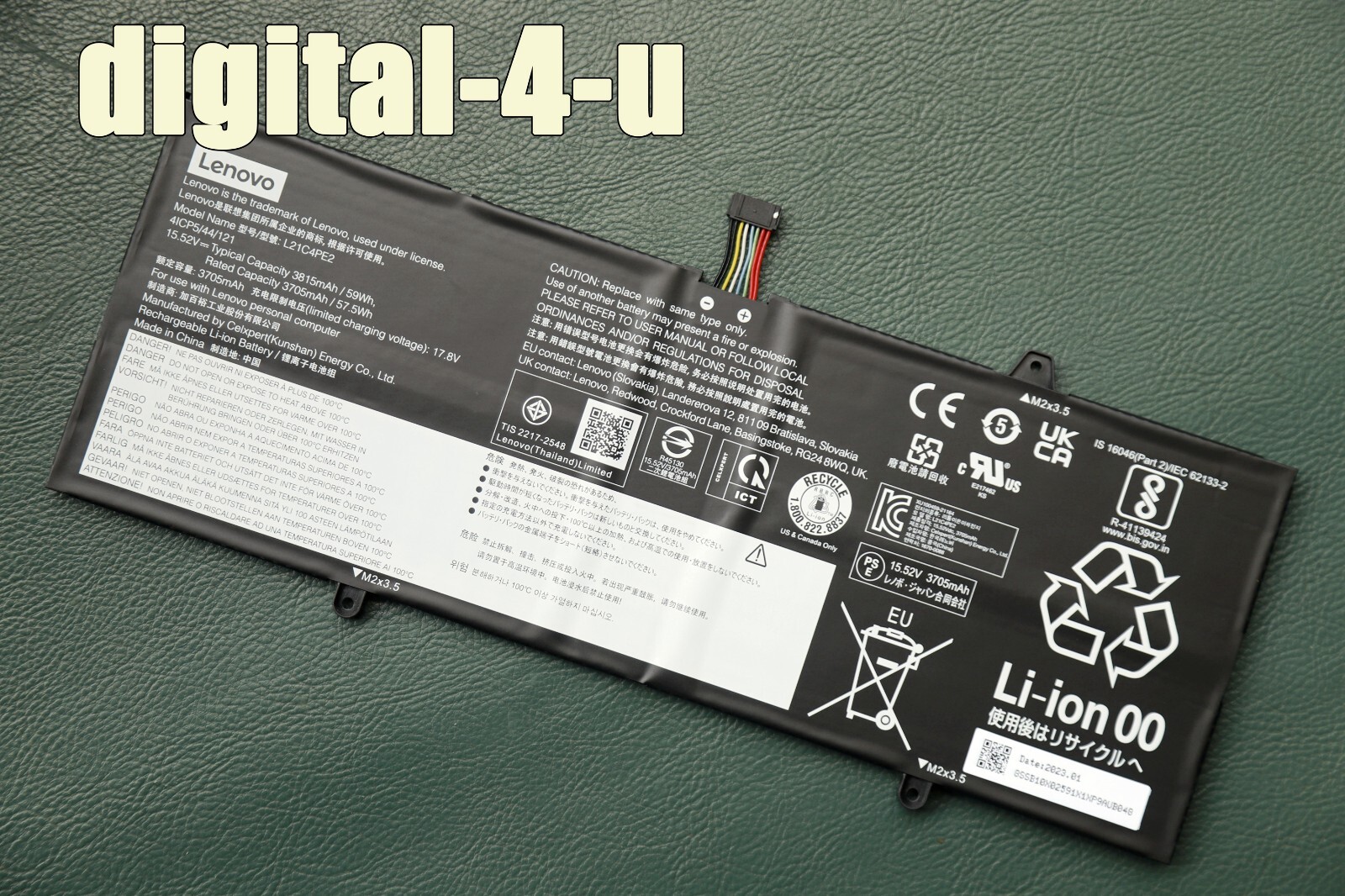 New Genuine L21C4PE2 L21D4PE2 L21M4PE2 59Wh OEM Battery for Lenovo Yoga 6 13ALC7