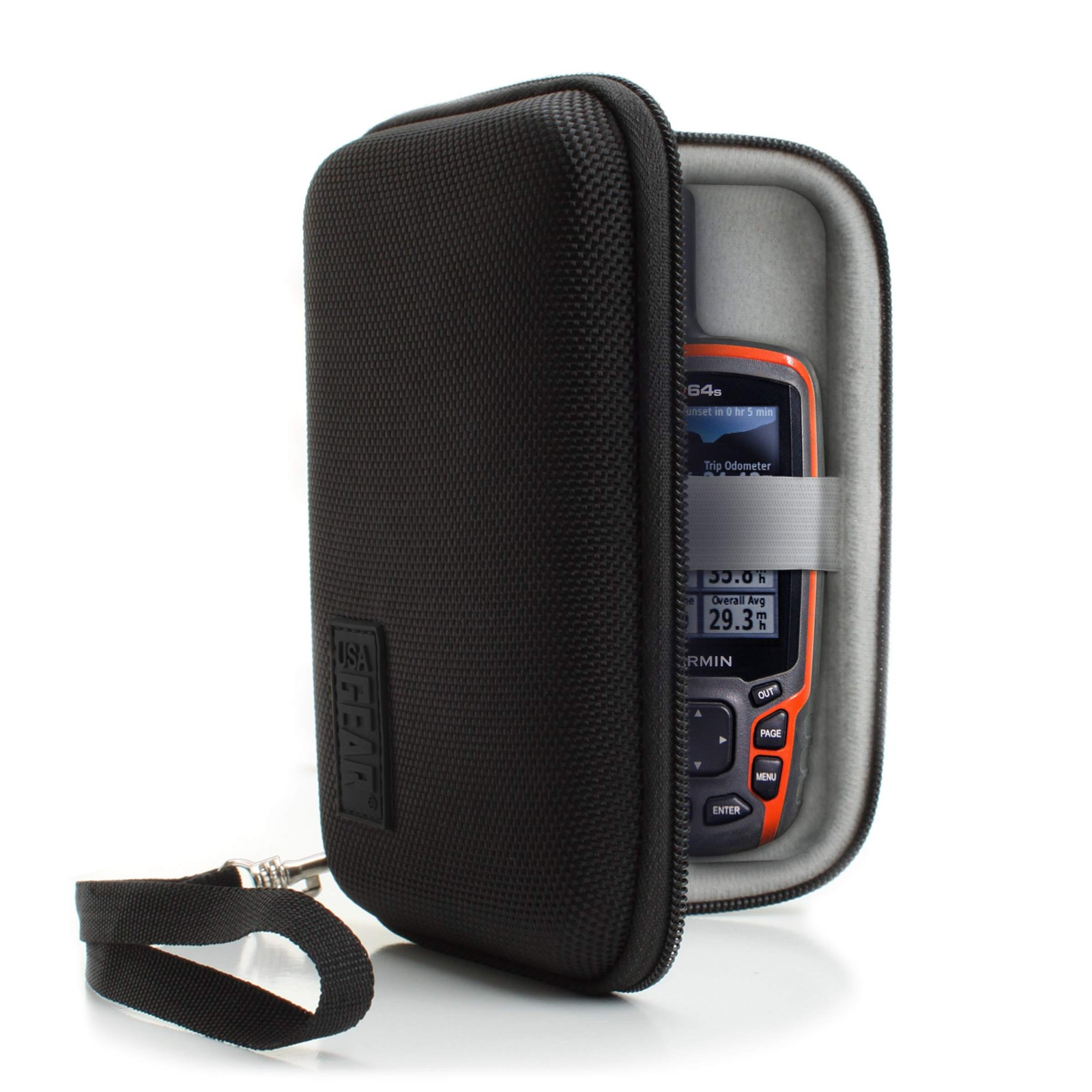 USA Gear Travel Electronics Organizer - Water Resistant Zipper Small, Black