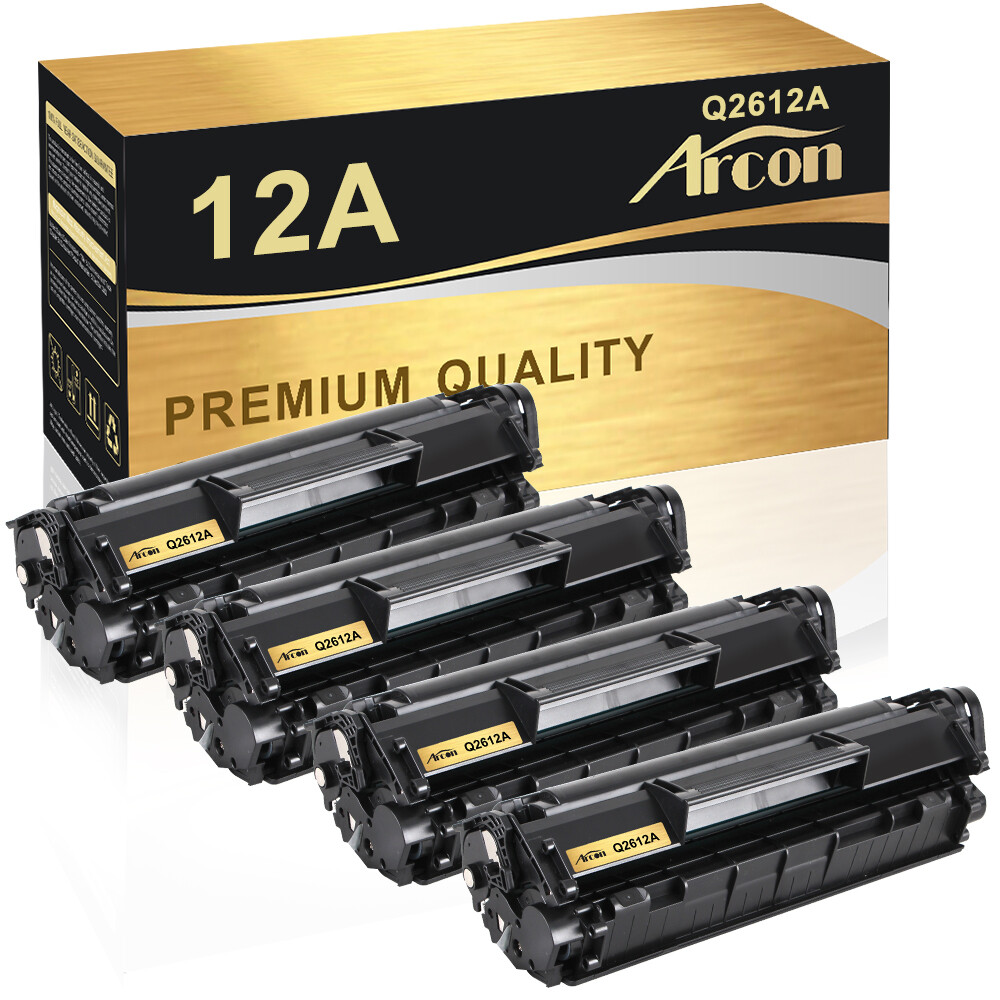 4Pcs Q2612A 12A Toner Cartridge For HP LaserJet 1010 1020 1022n 1022nw 3050 3052