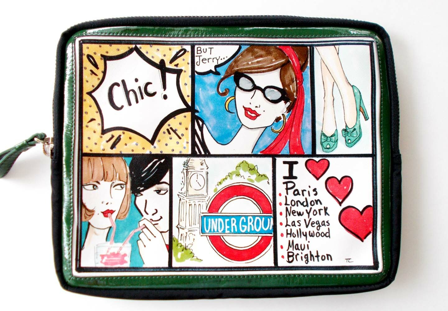 Brighton "Fashionista" iPad Padded Case / Cover with Colorful Art  - NWT - $100