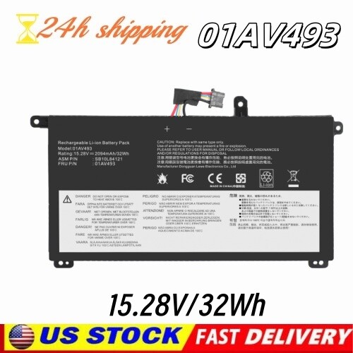 01AV493 Battery for Lenovo ThinkPad T570 T580 P51S P52S 00UR890 00UR891 Internal