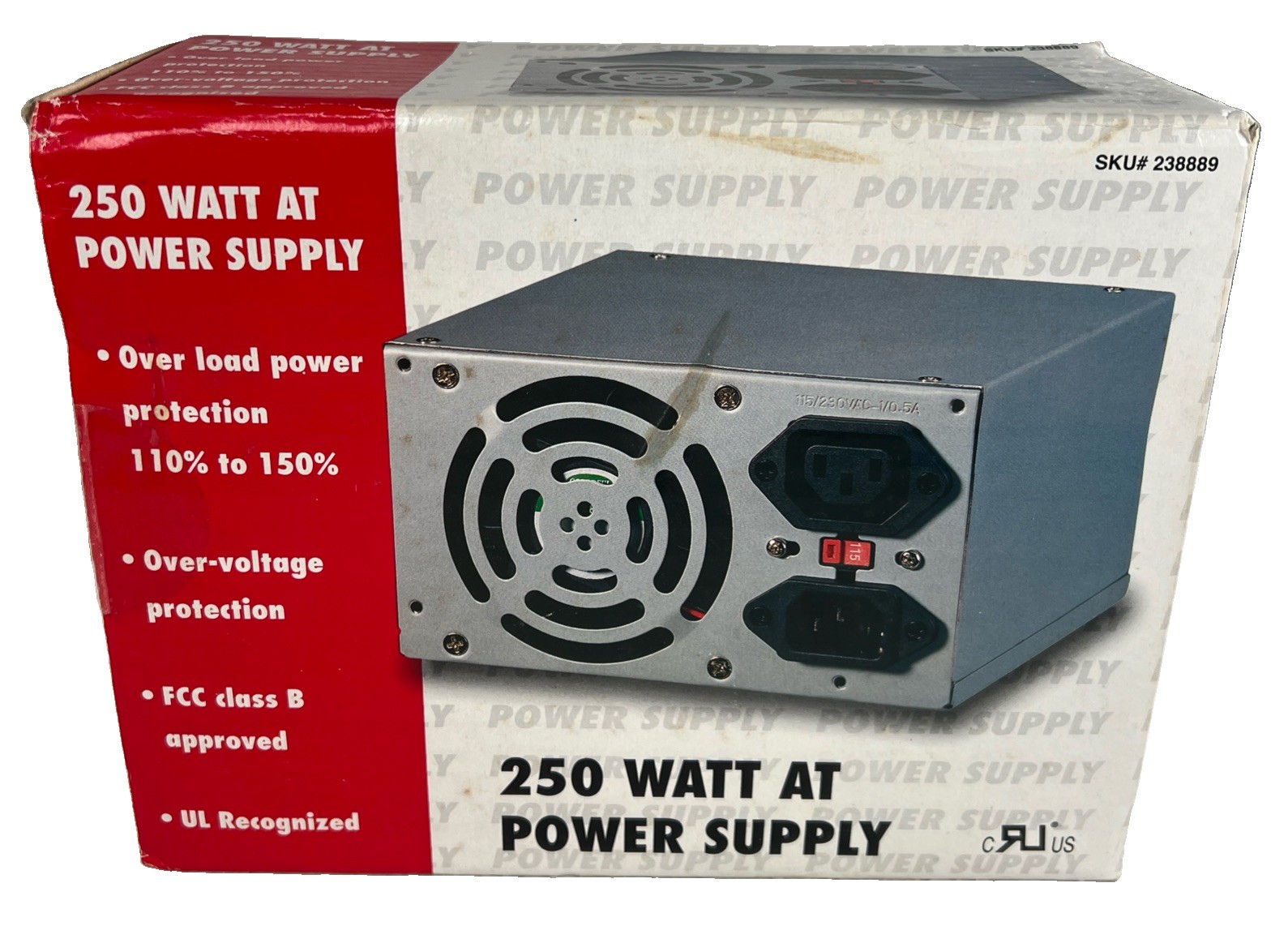 VTG CompUSA 250-watt AT Computer Power Supply 1999 #238889 New-OS