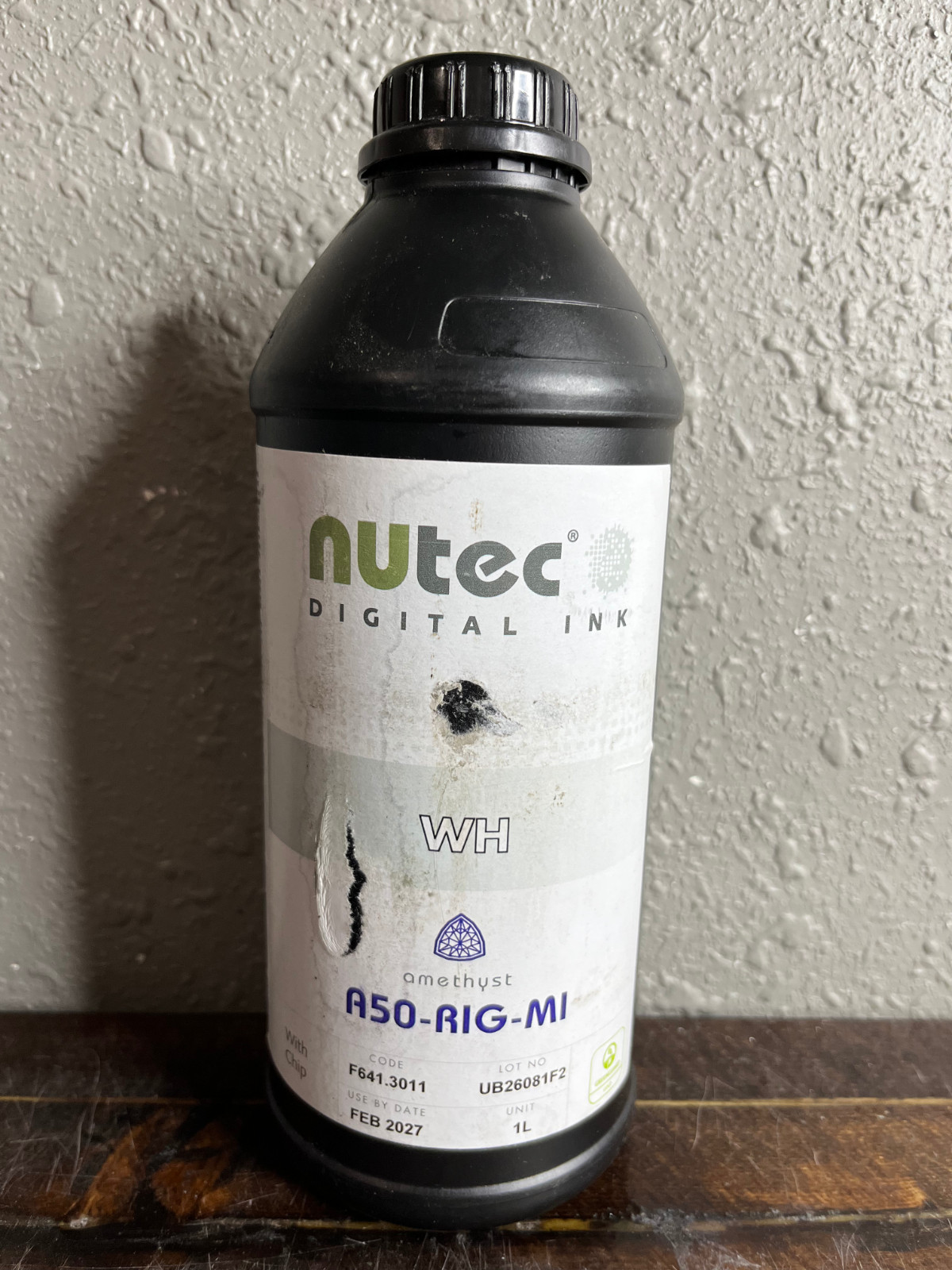 Nutec Digital Ink Amethyst A50-RIG-MI WH White UV Ink 1L Code F641.3011