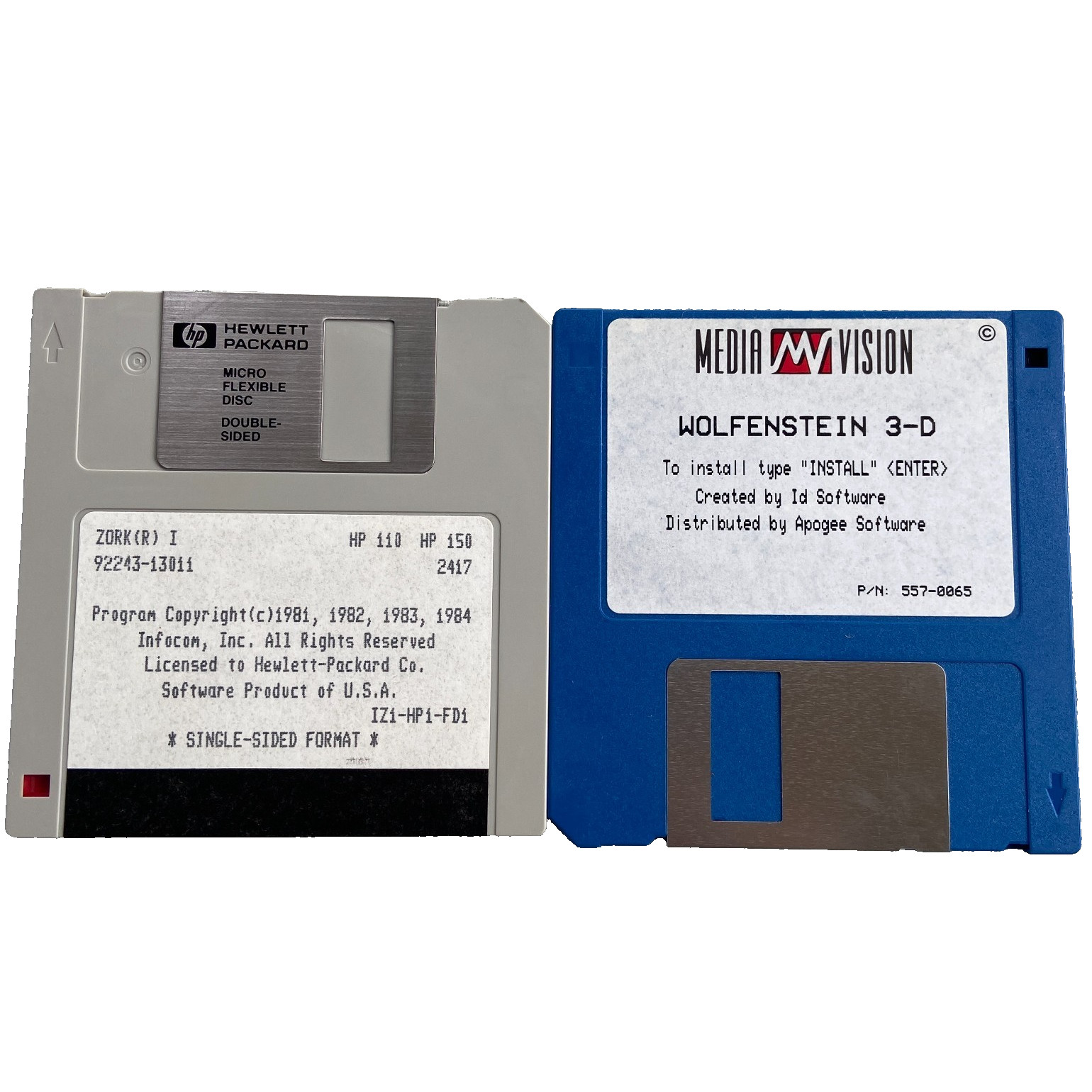 Vintage Video Game 3.5” Floppy Disk Zork Infocom 1984 Wolfenstein 3D MediaVision