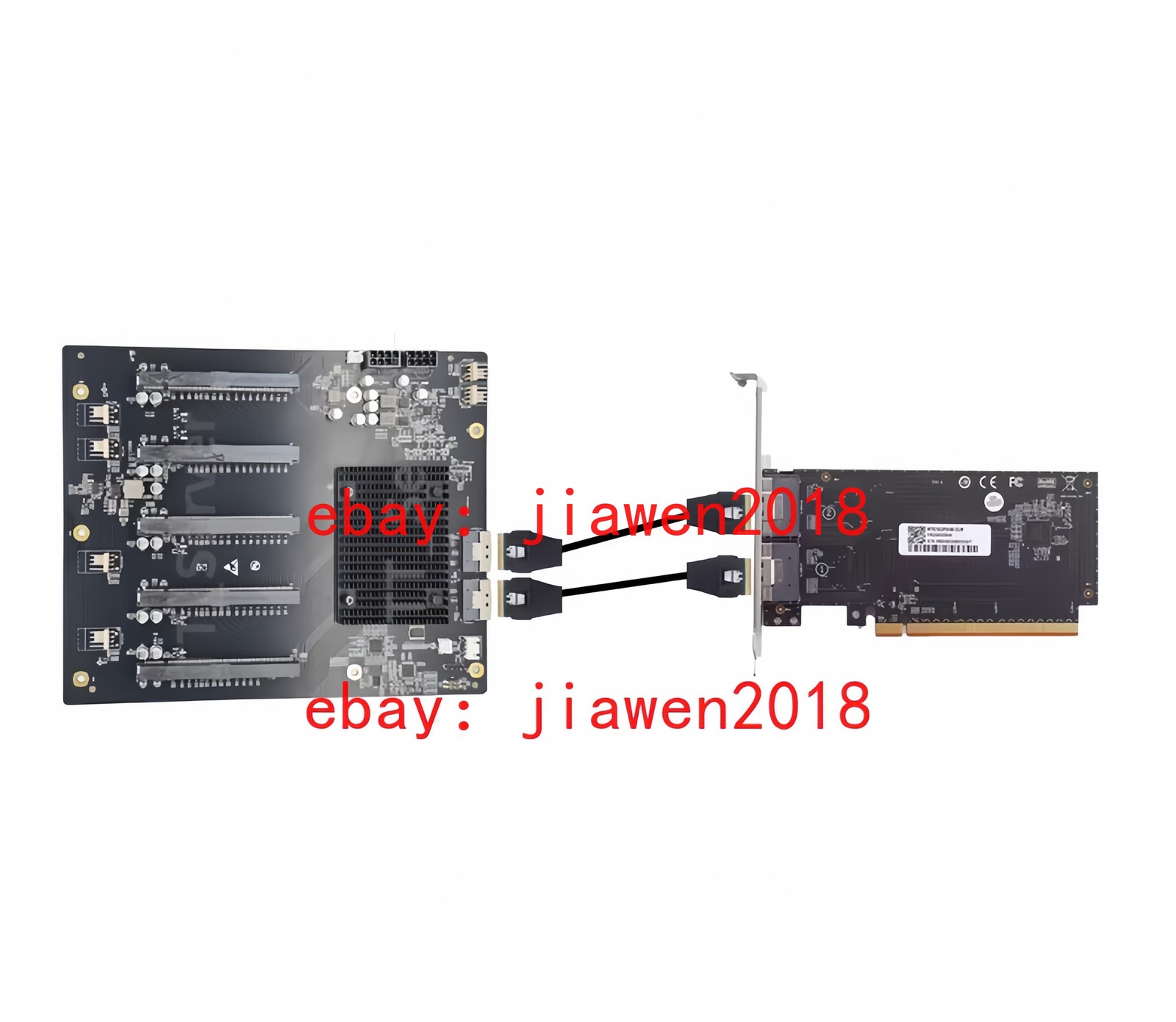 External PCI-E PLX88096 PCIe-4.0 Expansion Quad Card GPU SFF-8654 TO 5*PCIE