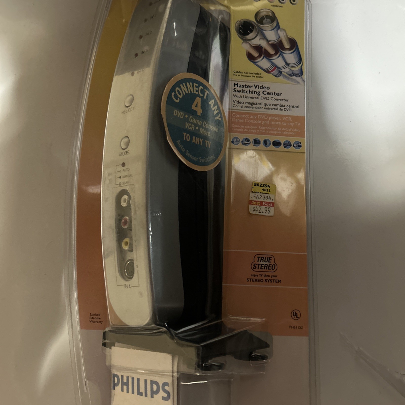 Philips Master Video Switching Center Audio/Video Selector PH61153